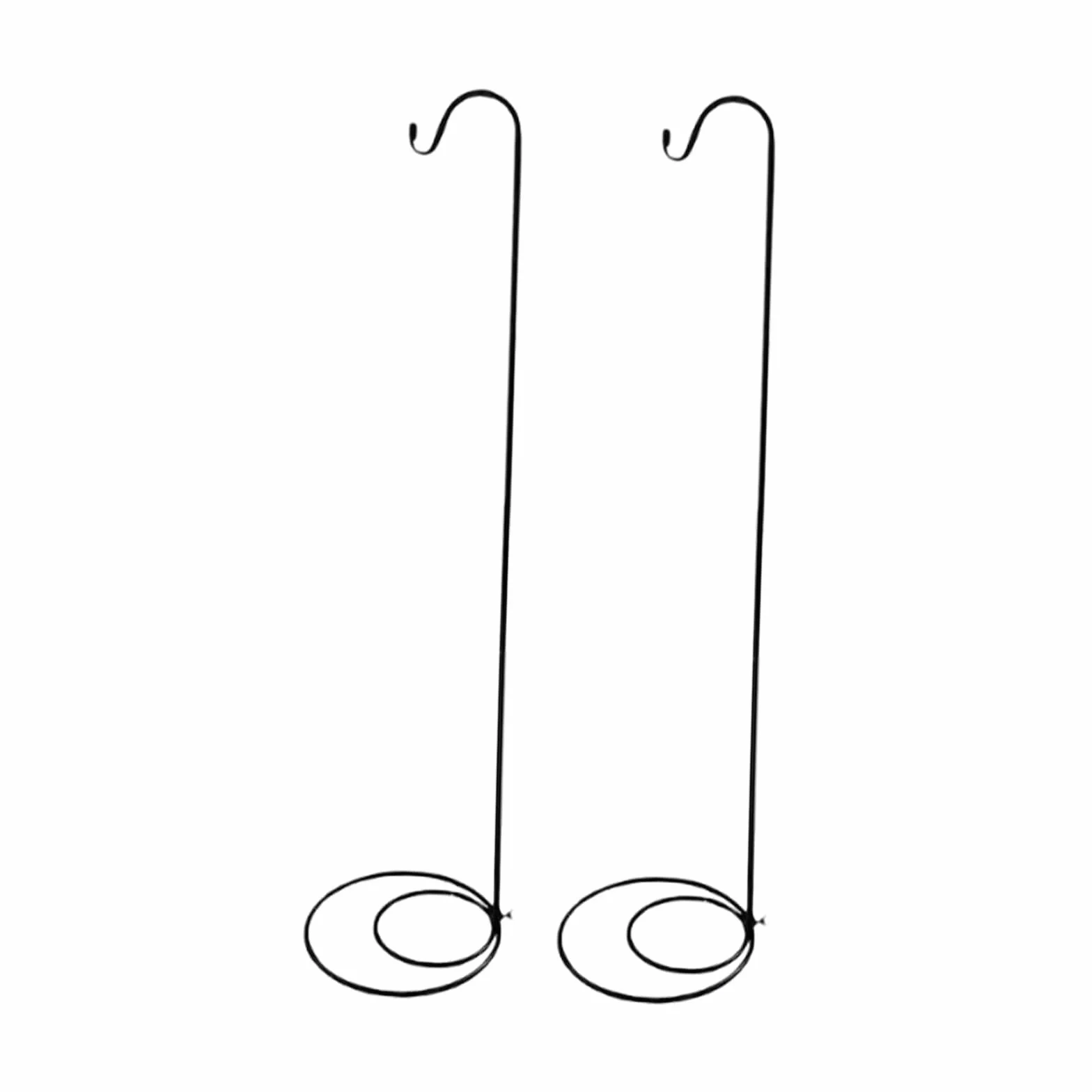 Baoblaze 2 Pezzi Supporti Tipo Gancio da Pastore per Esterni con Base Piatta, 120 Cm, Ferro