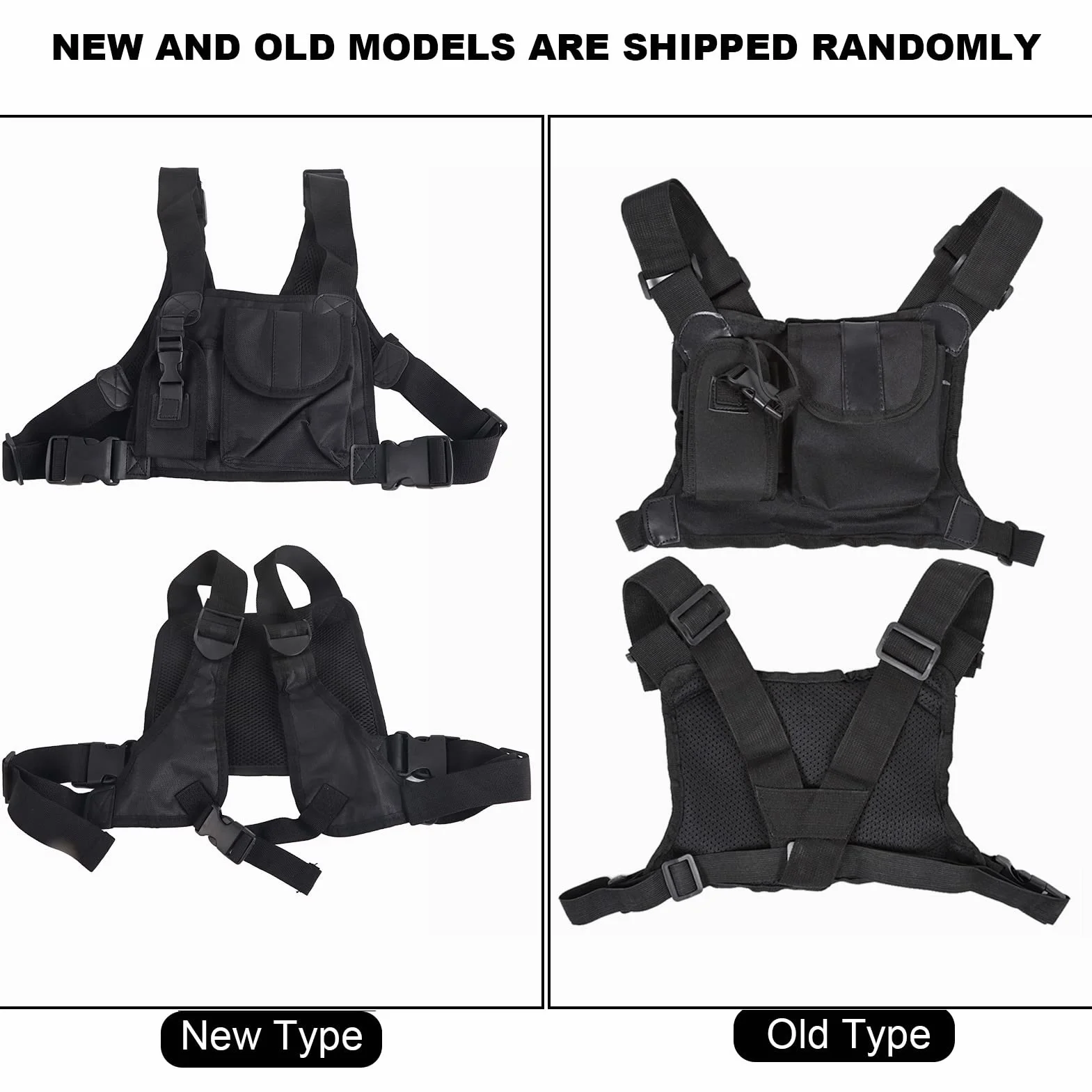Walkie Talkie Chest Pocket Harness Borse Nylon Regolabile Universale