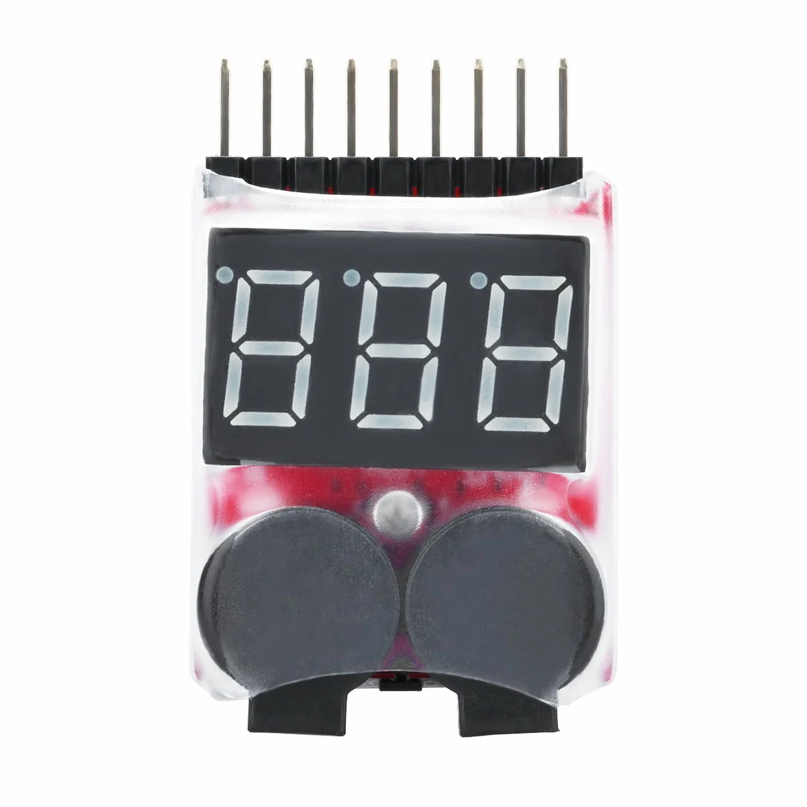 DollaTek 2PCS RC Lipo Battery Monitor Tester Alarm Buzzer Low Voltage LED Indicator for Li-ion LiPo 1-8S