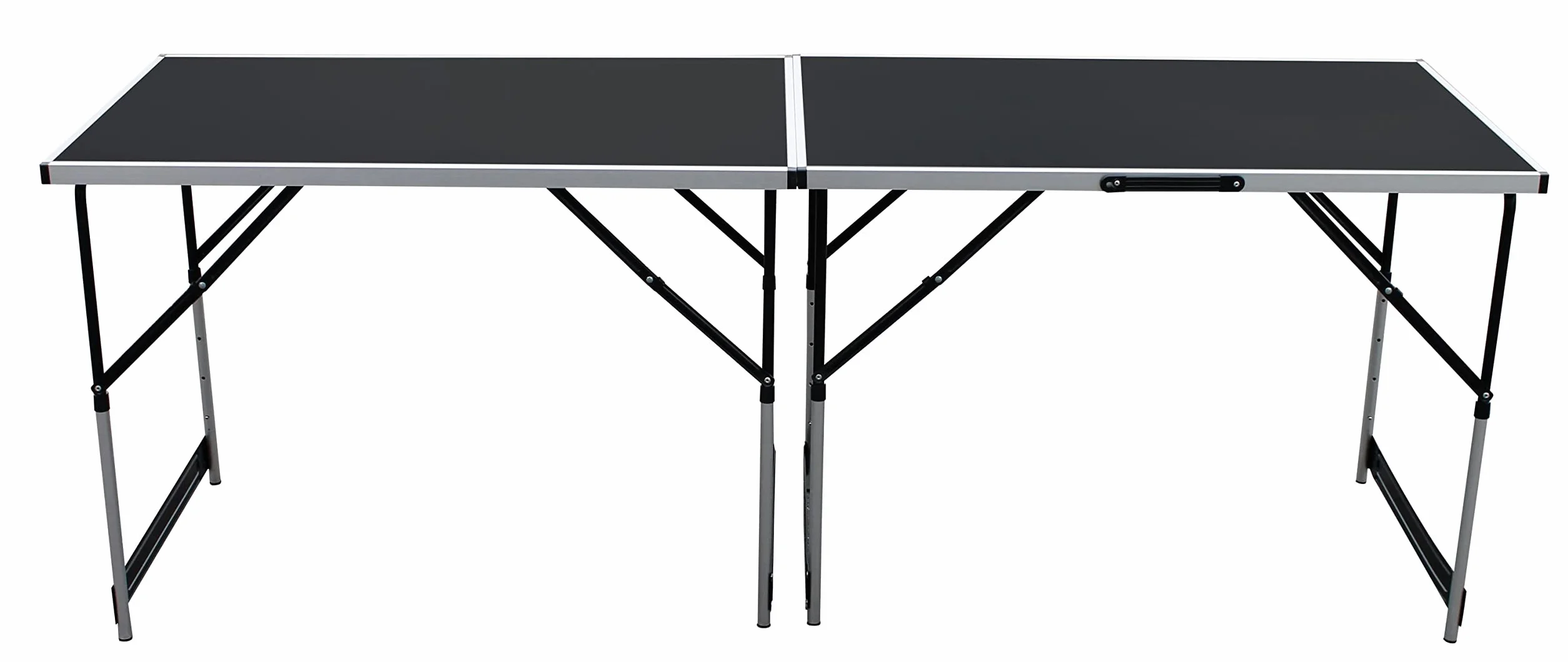 Tavolo da campeggio pieghevole in alluminio regolabile in altezza 100 x 60 x 73/80/87/94 cm