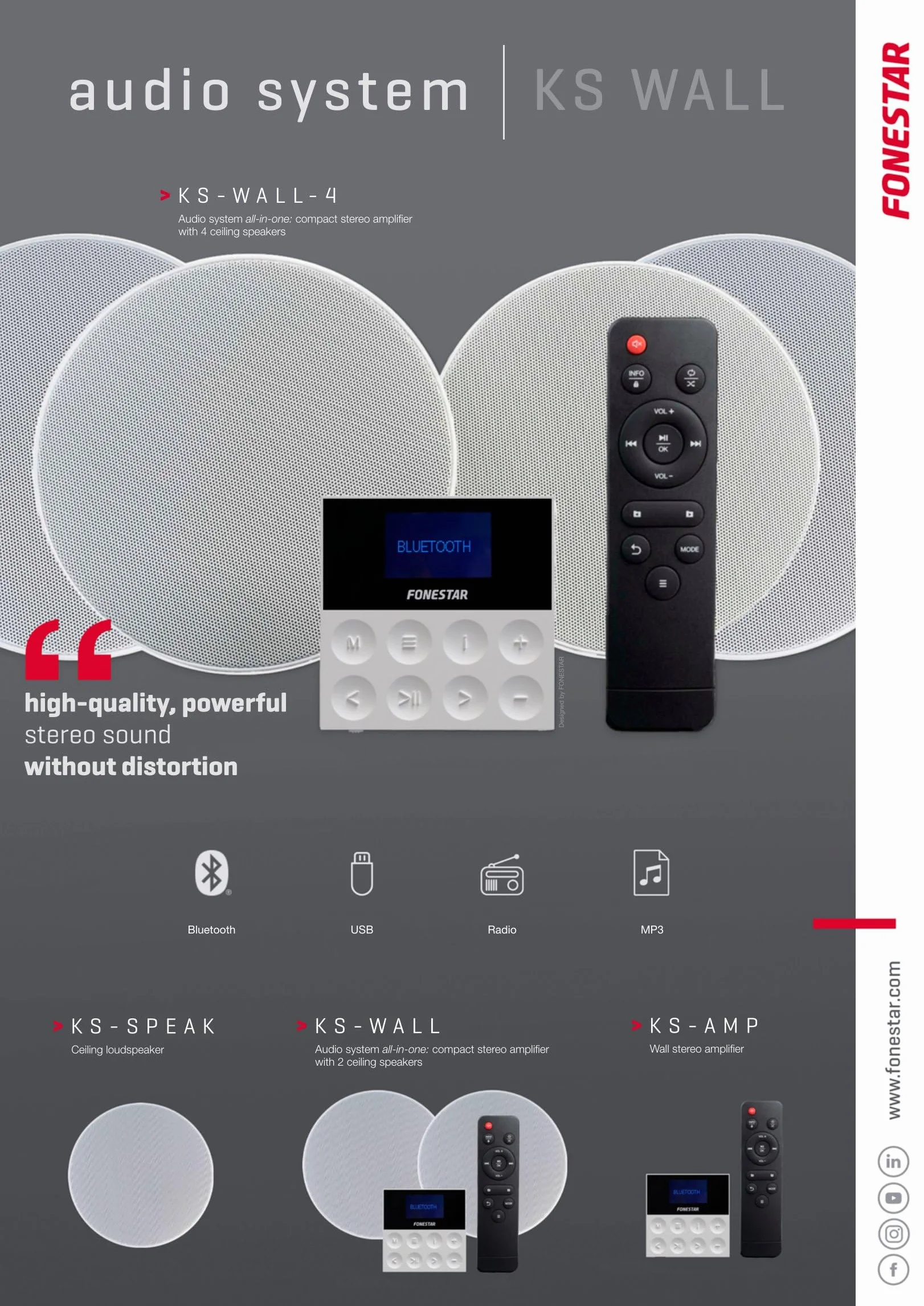 Fonestar Ks-wall Surround Sound System