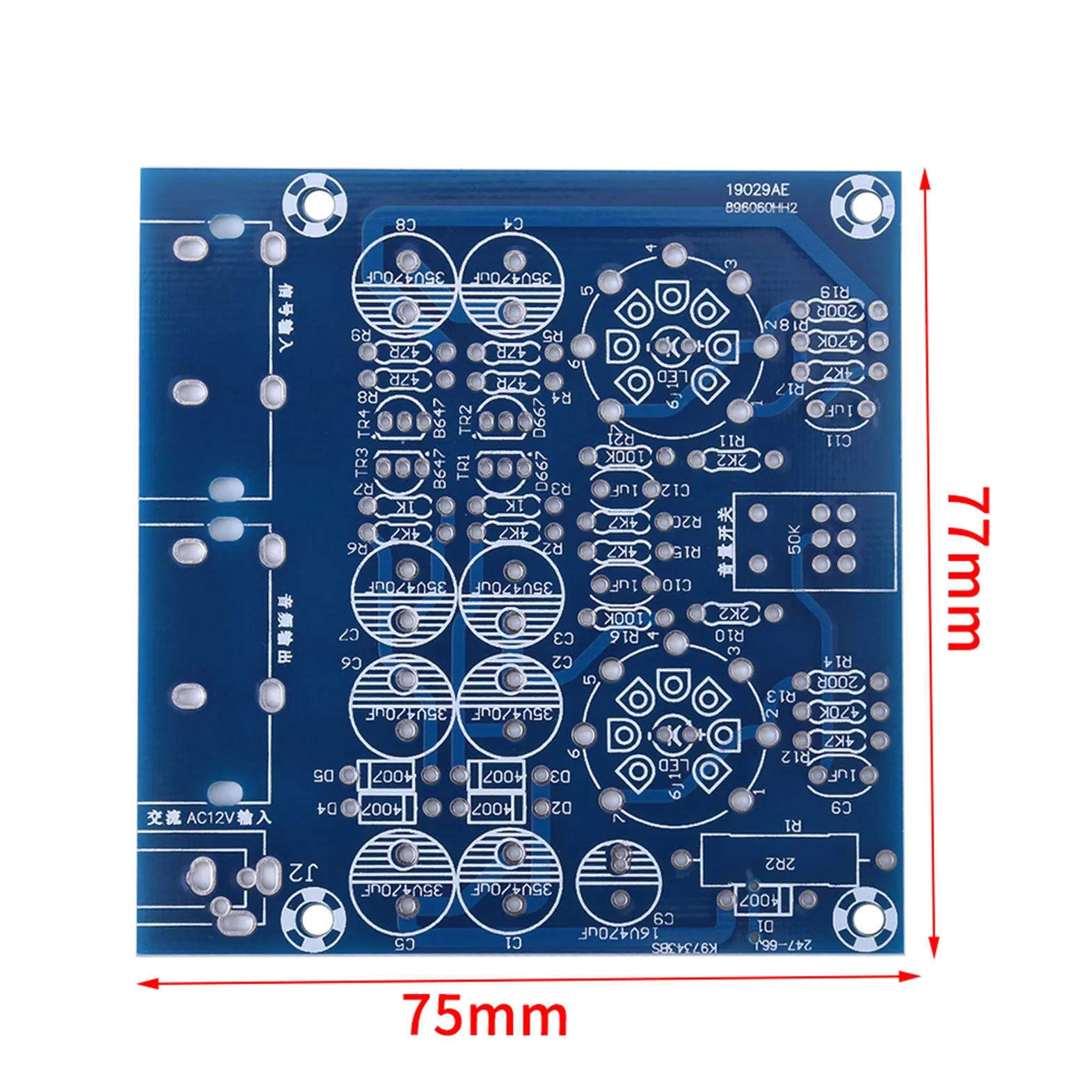 Preamplificatore Valvolare 6J1 Scheda Amplificatore per Cuffie Kit Fedeltà Musicale