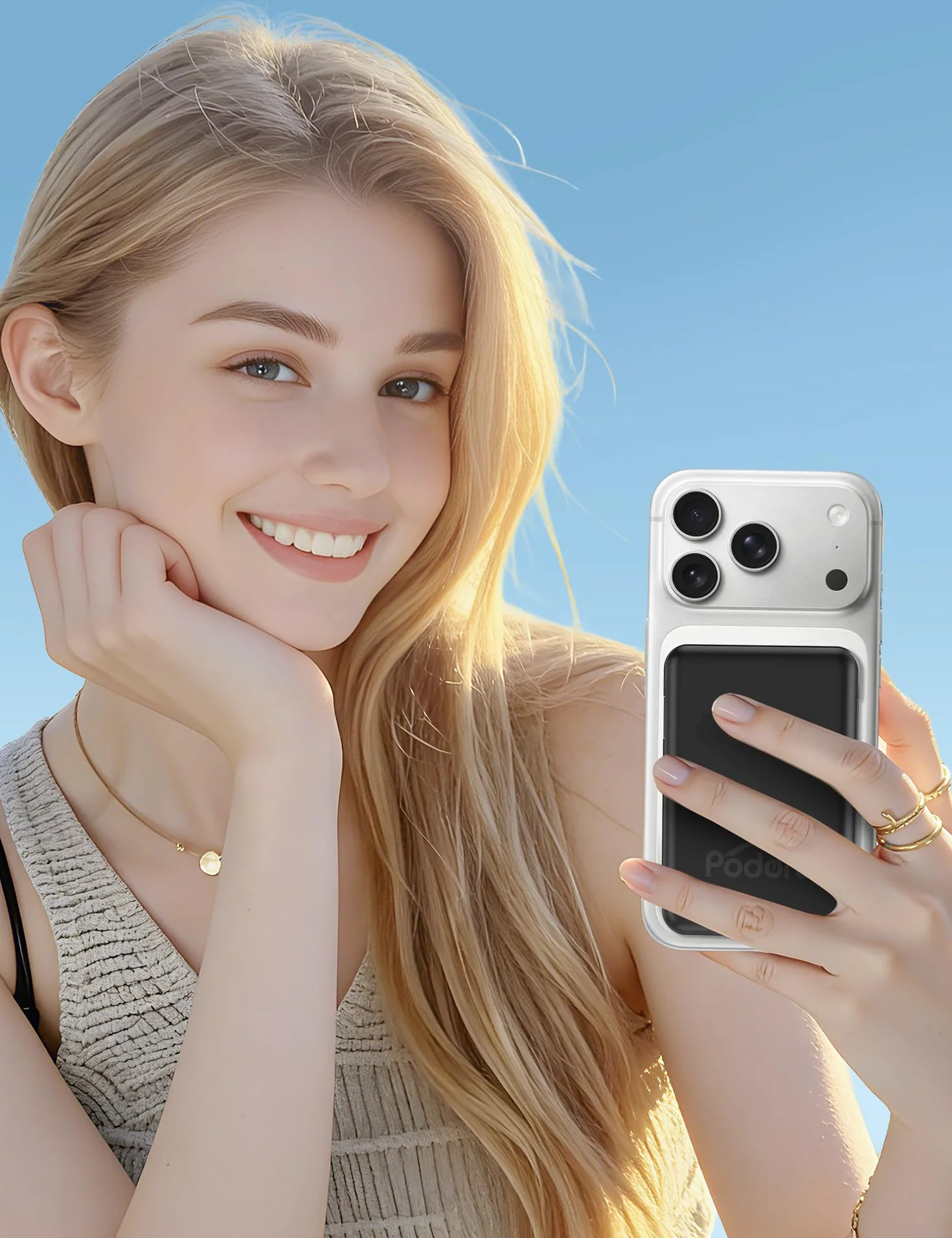 Powerbank Mag-Safe 10000mAh Magnetico Wireless 20W PD Ricarica Rapida per iPhone 17/16/15/14/13/12 Series Nero