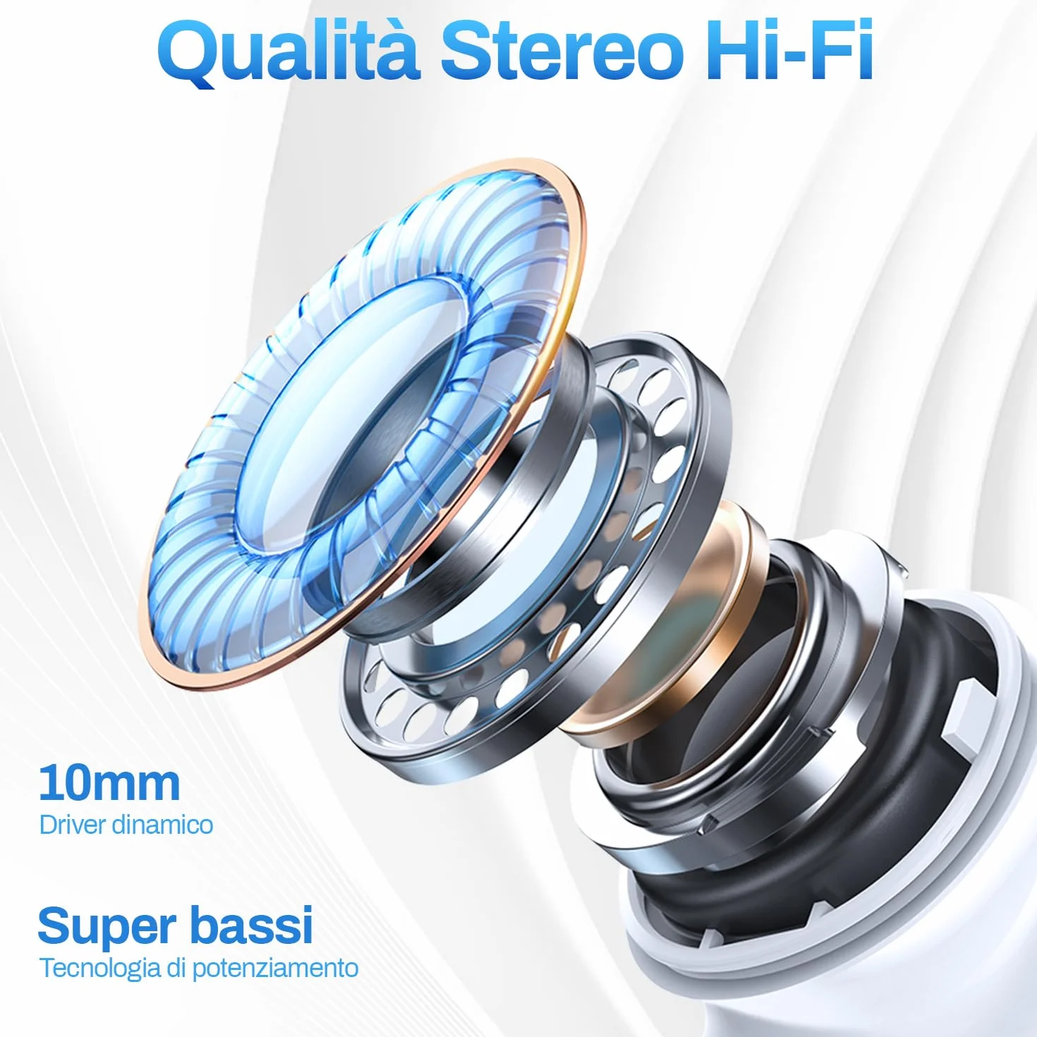INTOBAS 2 Pack Cuffie USB C per iPhone 16/15 con Microfono, Hi-Fi Stereo Auricolari In-Ear