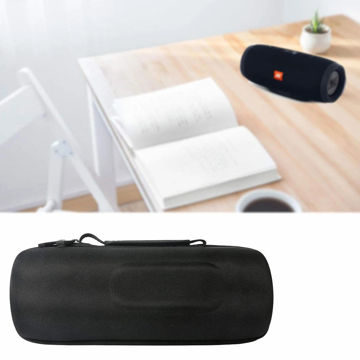 co2CREA Custodia Dura Viaggio per JBL Charge 4 / JBL Charge 5 Speaker Bluetooth Portatile (Nero)