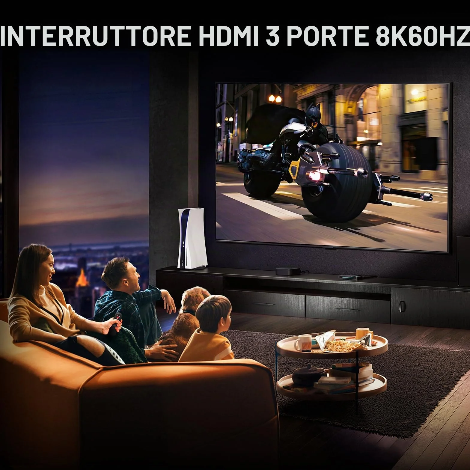 AVIDGRAM Switch HDMI 2.1 4K 120Hz 3 in 1 Out 8K 60Hz 48 Gbps Auto Selettore
