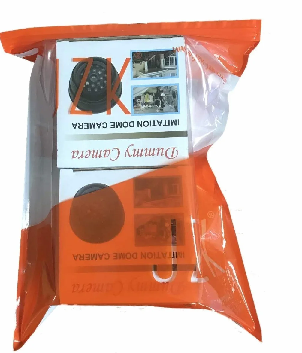 Videocamera Finta Sorveglianza Esterno Interno con Lampeggiante IR Infrarossi CCTV, Bianco