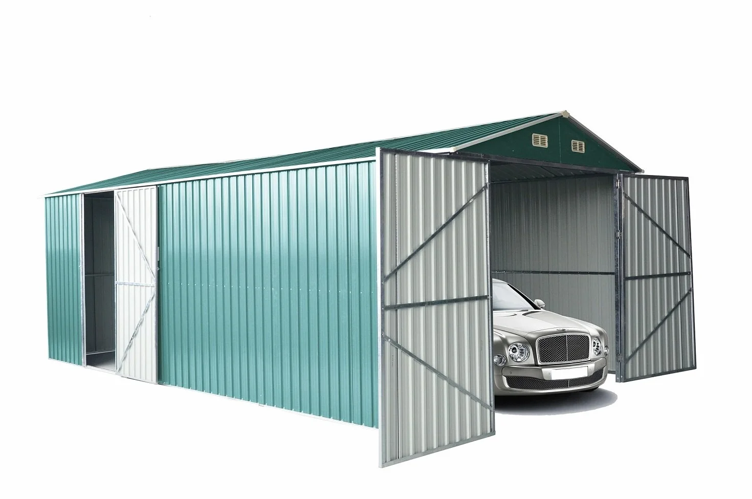 Italfrom Box Casetta Casette Rimessa Ripostiglio Garage Auto Giardino Zincata Verde Misura cm 500x300x232h - cod. [4535]