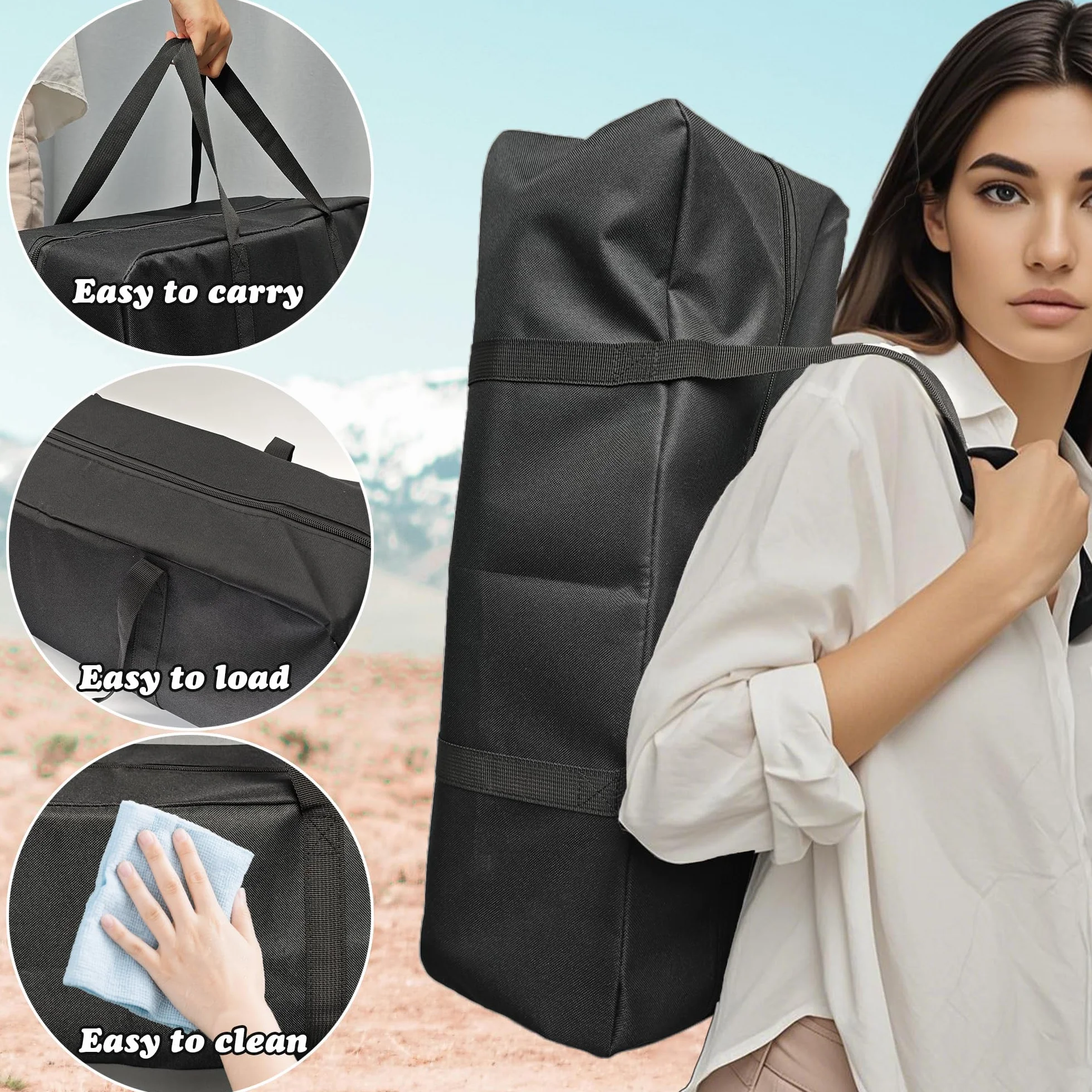 Borsa di Stoccaggio di Oxford 600D 50L 70x24x31cm, Borsa Portaoggetti per Giardino, Robusto e Impermeabile, Sacchetti Portaoggetti per Cuscini da Giardino Esterni Tende Padiglione