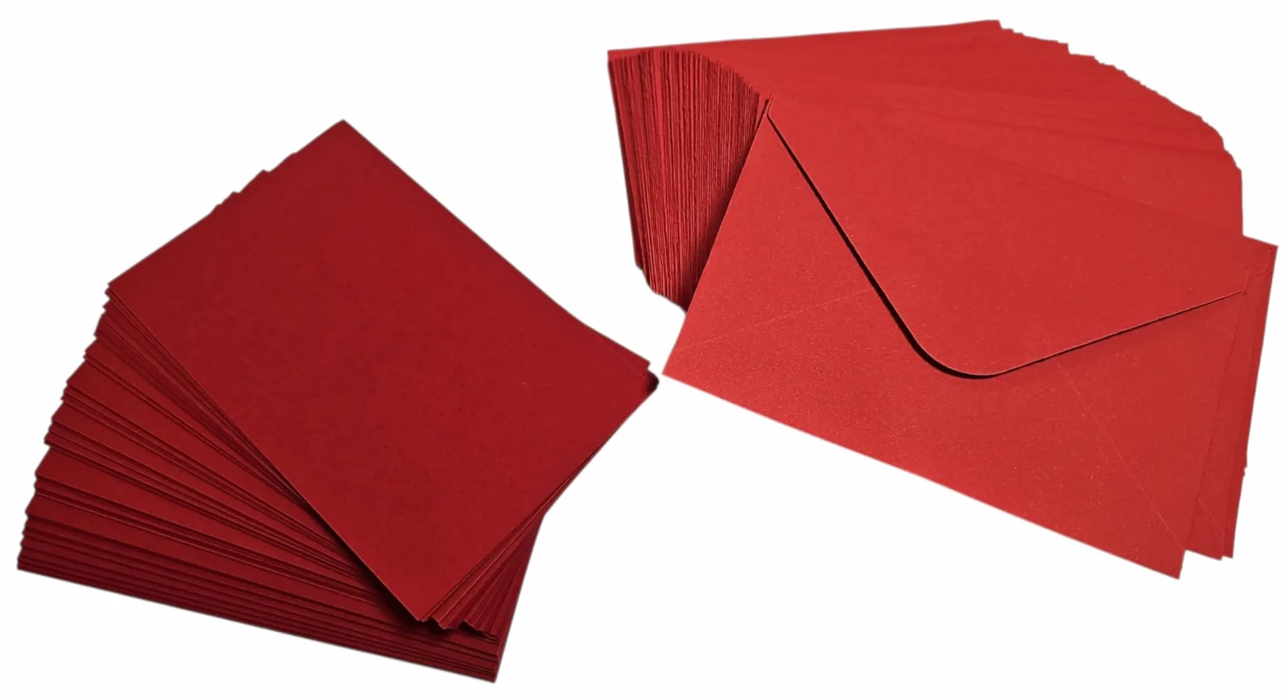 Buste colorate con bigliettini set 100 pezzi 7x11,2 cm 14x9 cm ROSSO per matrimoni feste compleanni regali