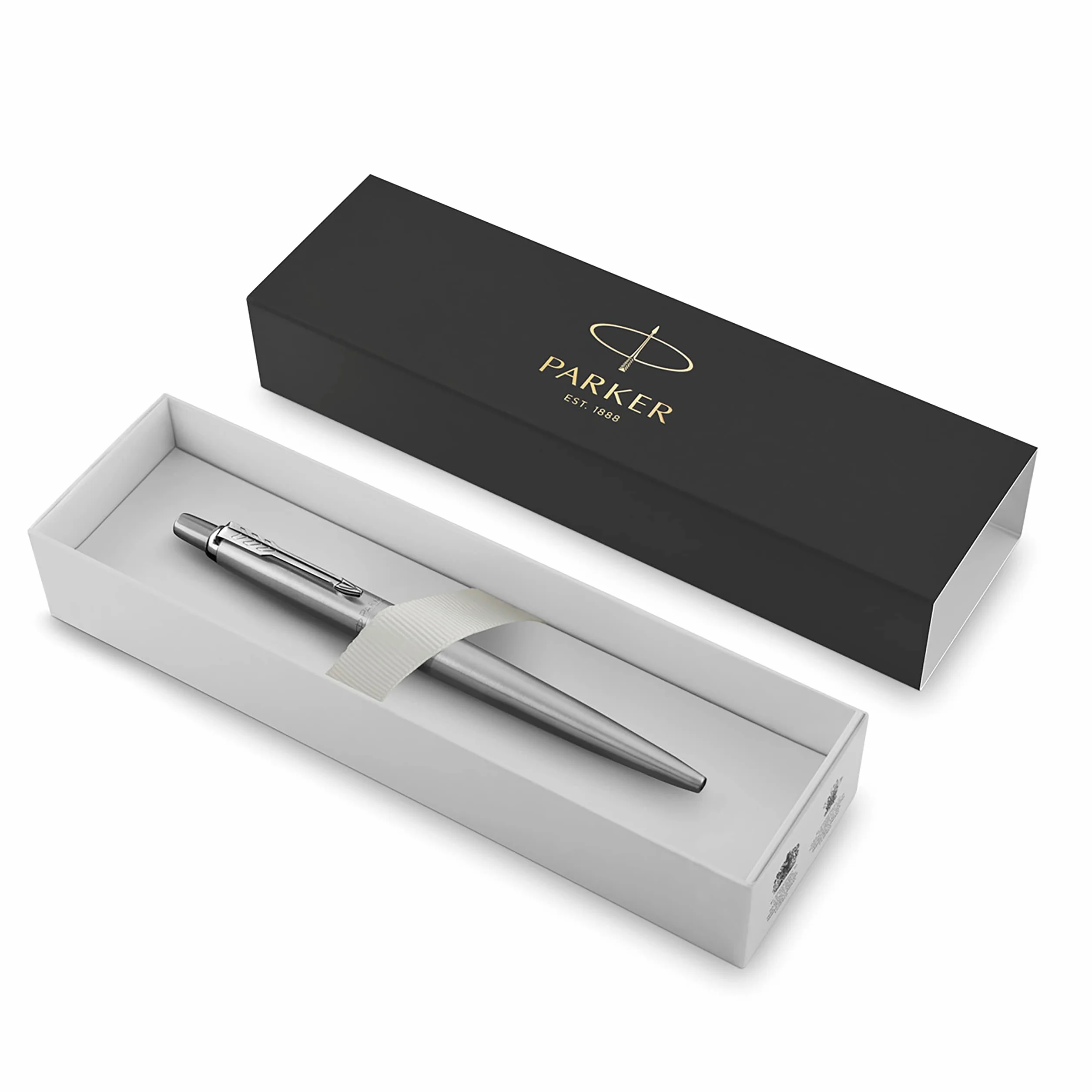 Parker Jotter Penna a Sfera Acciaio Inossidabile Cromati Punta Media Blu Confezione Regalo