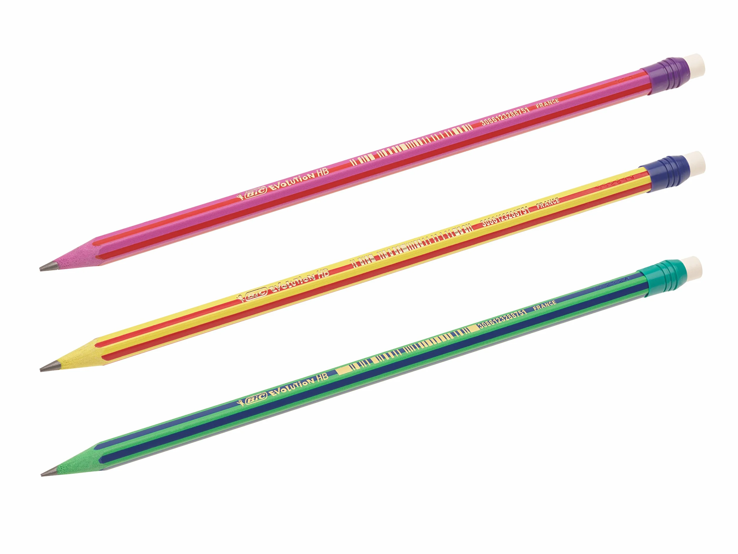 BIC Evolution Stripes 12 matite HB media senza legno infrangibile