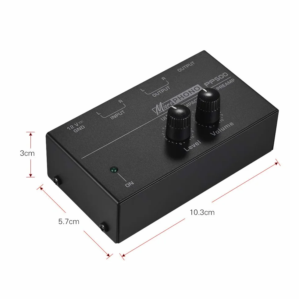 Preamplificatore PP500 Interfaccia Phonograph Phono Home Audio Stereo Metallo Regolatore Volume Giradischi
