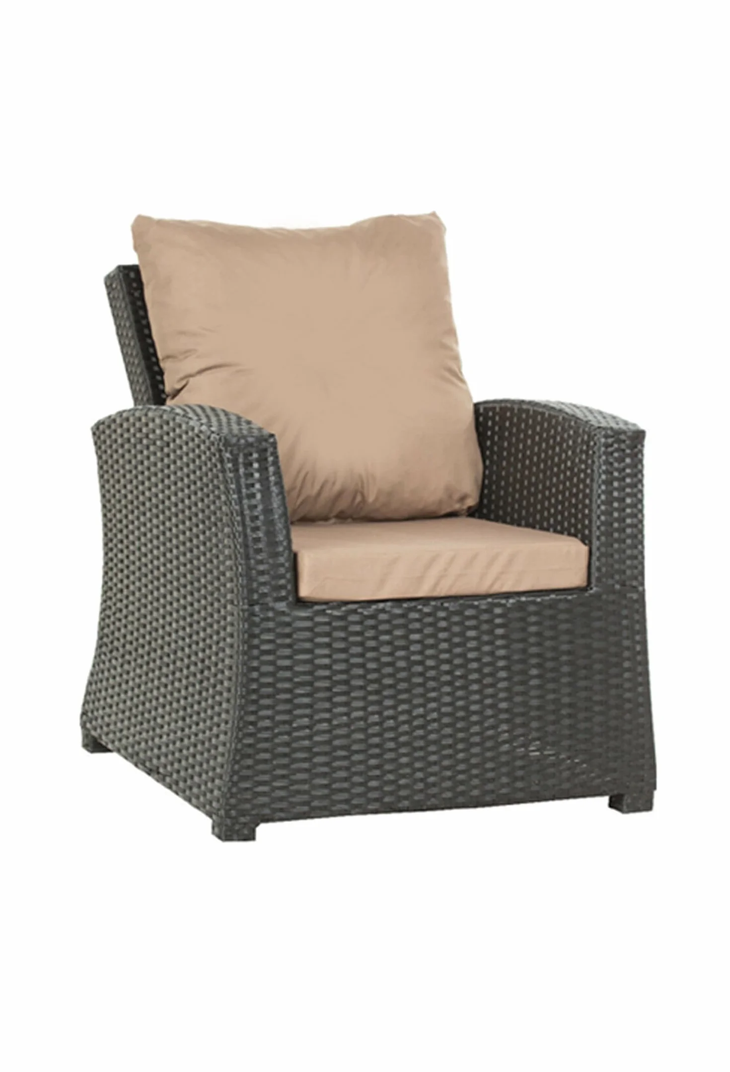 Cuscini per Poltrone da Giardino – Morbidi e Confortevoli, Ideali per Mobili in Rattan, Sedie Relax e Divani da Esterno – Set di - Seduta + Schienale (Beige)