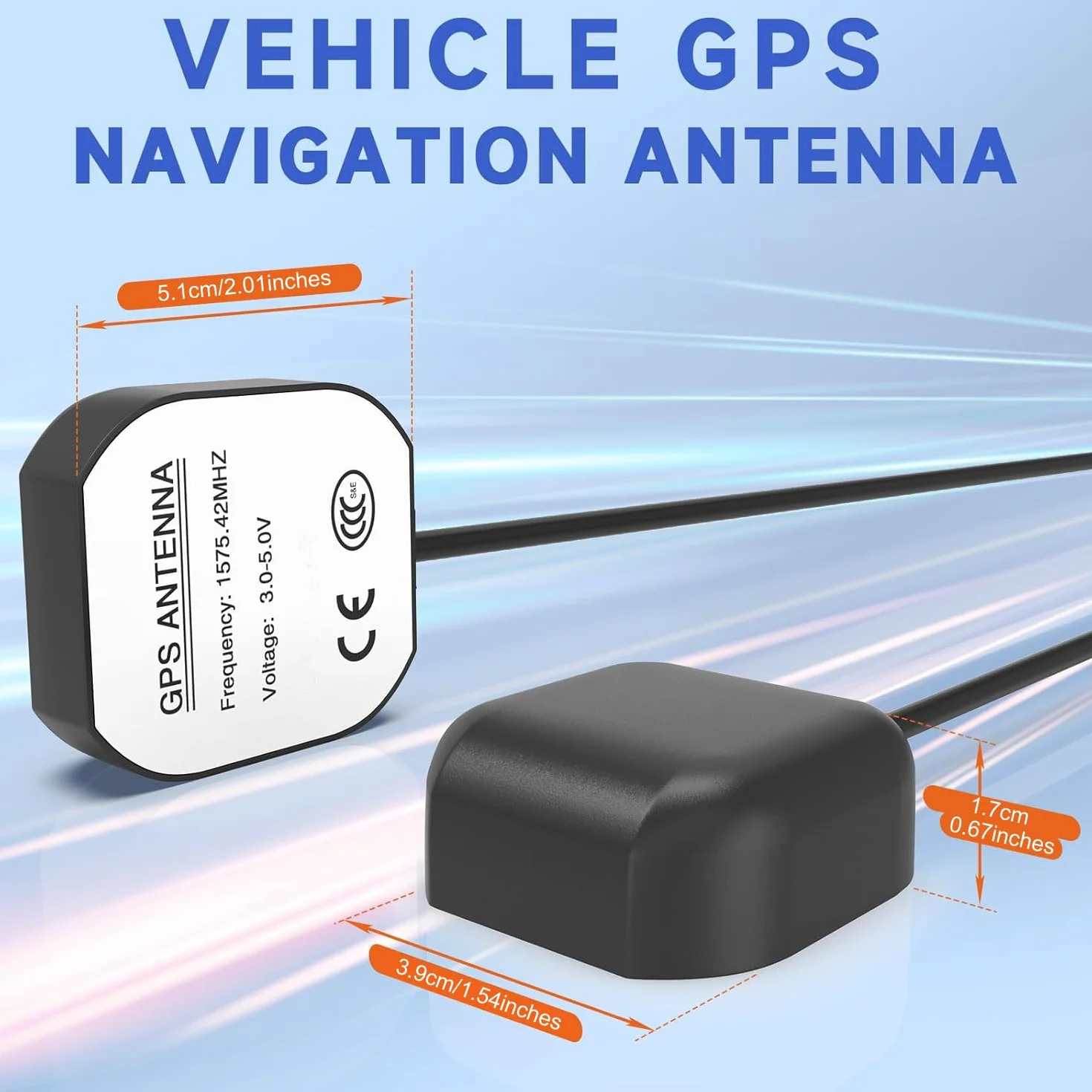 Antenna GPS attiva impermeabile 4 m Fakra C blu per Ford Dodge RAM GM Chevy Chevrolet GMC Jeep Cadillac BMW Mercedes Benz auto camion SUV