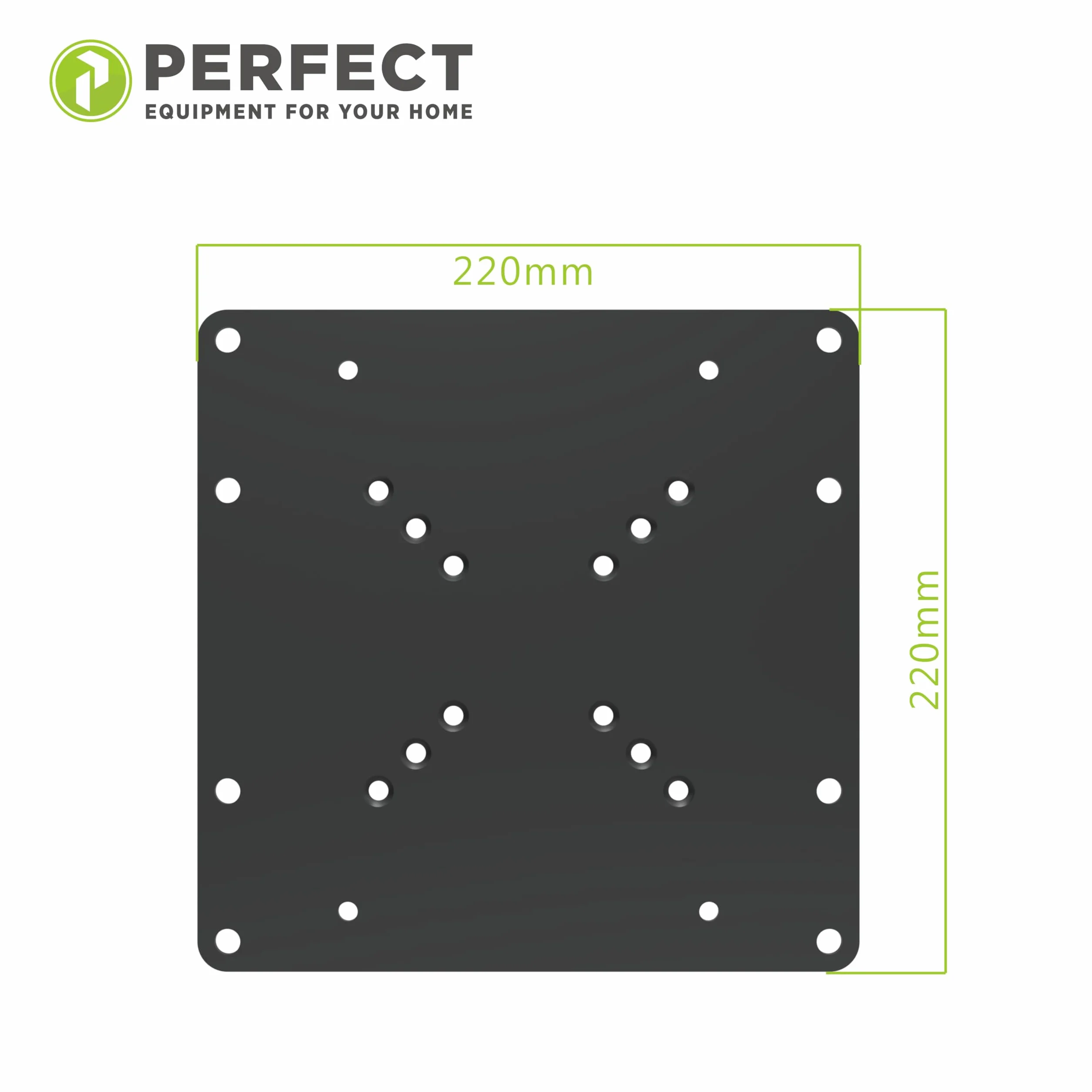 Adattatore VESA universale 50x50 a 200x200 nero perfectHD