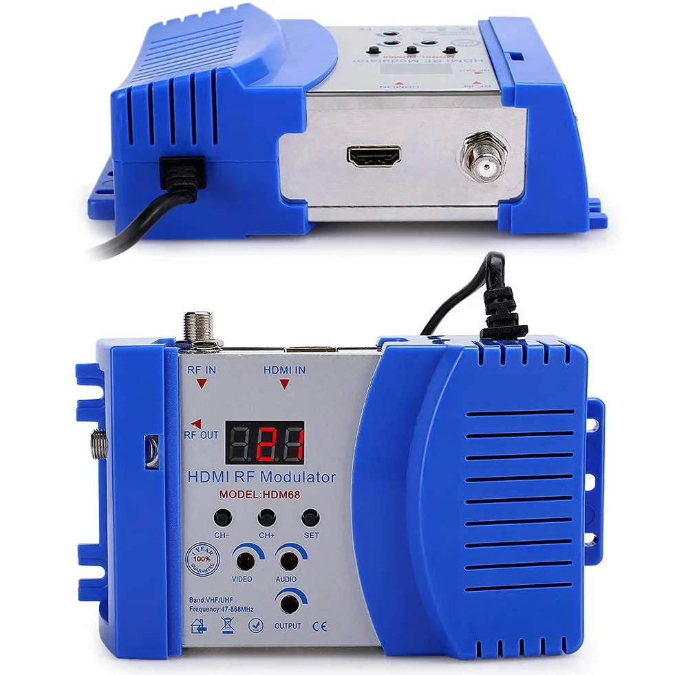 Modulatore HD digitale HDMI RF VHF/UHF 100-240 V HDM68 larghezza di banda 6/7/8 MHz