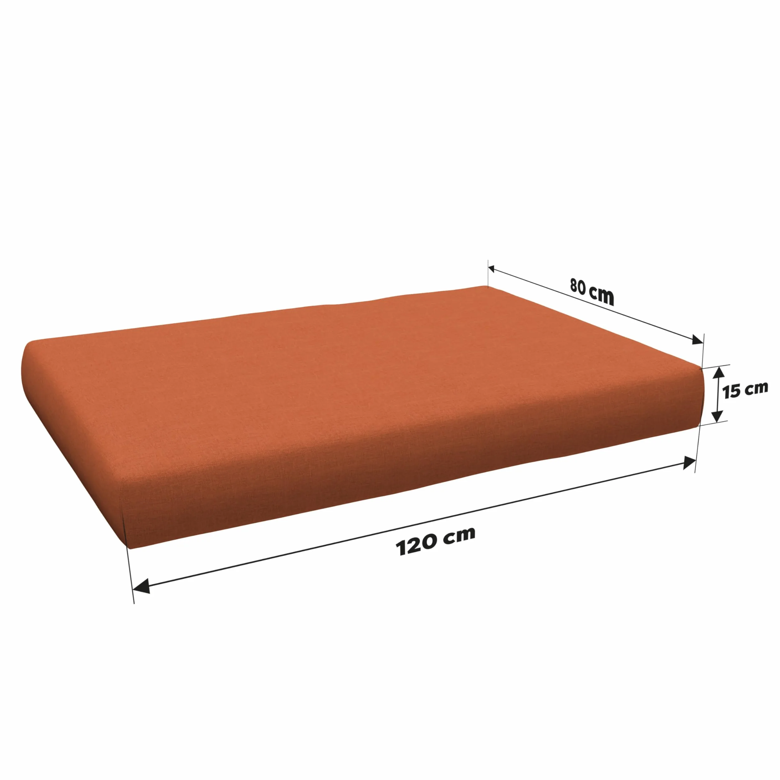 POKAR Copricuscino per Cuscini per Europallet 120x80 Arancione