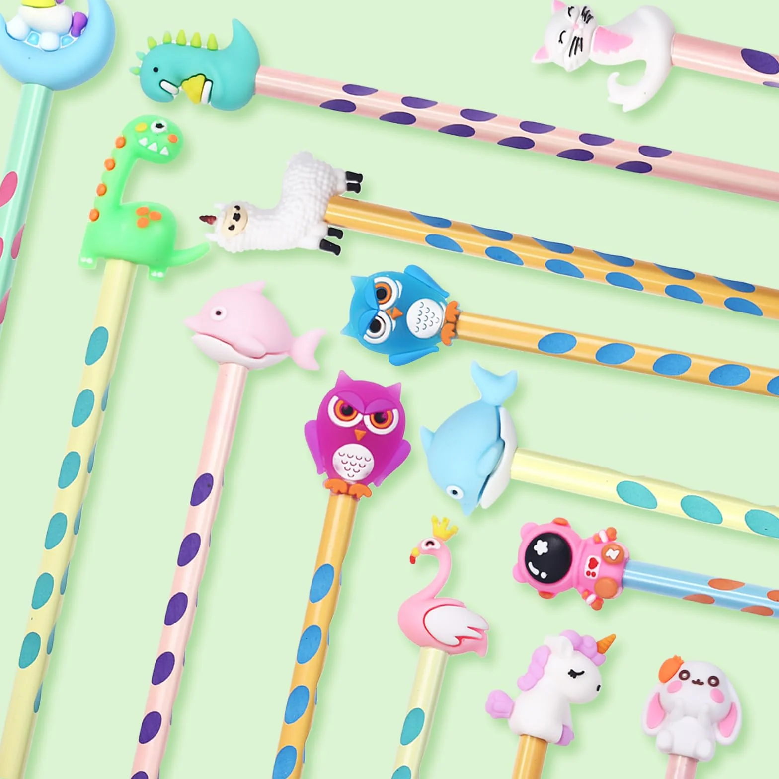 32 Pezzi Matite Colorate con Topper Animali Gadget Compleanno Bambini