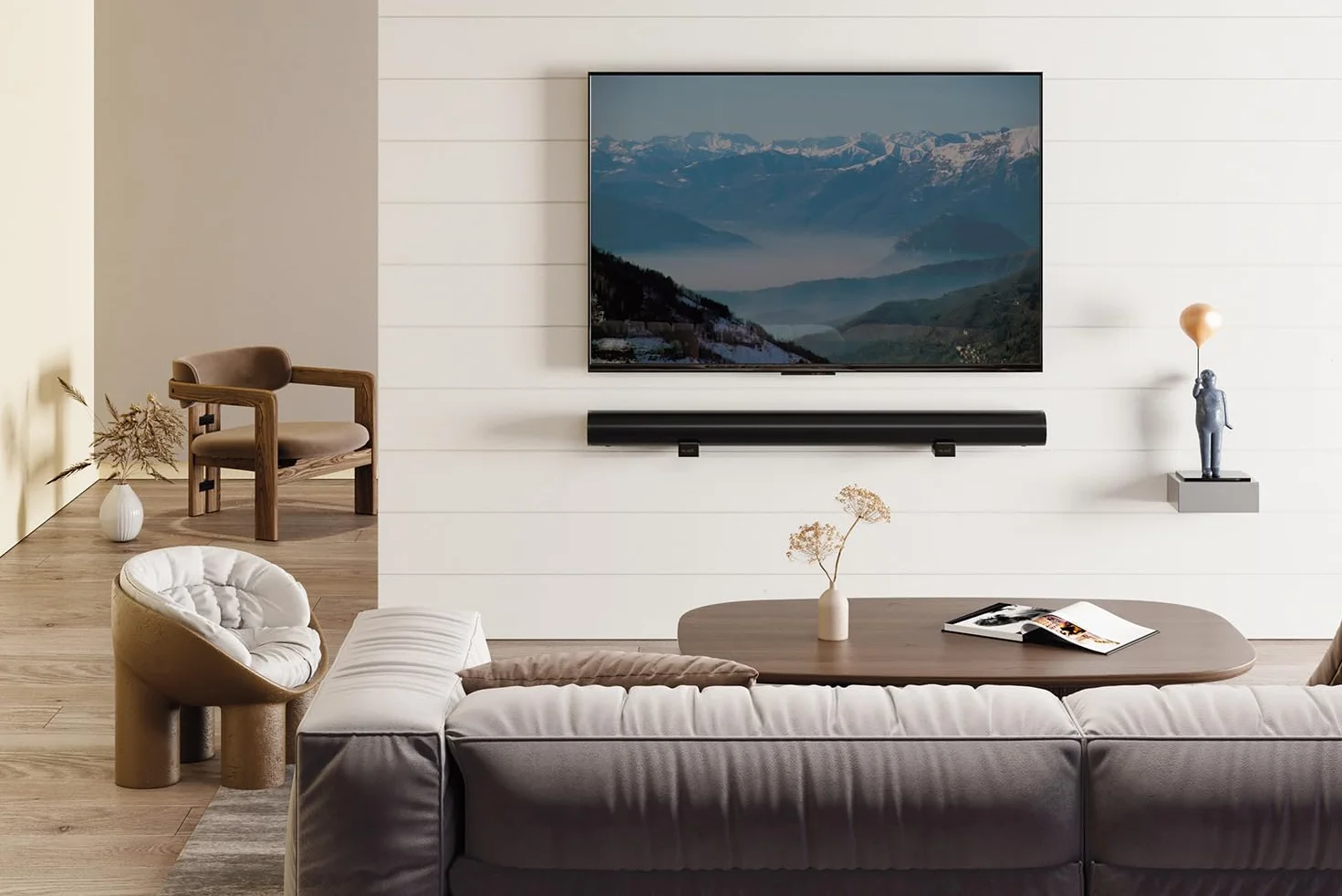 myWall Soundbar HZ30L Supporto da Parete Universale 8,9-15,5 cm 15 kg