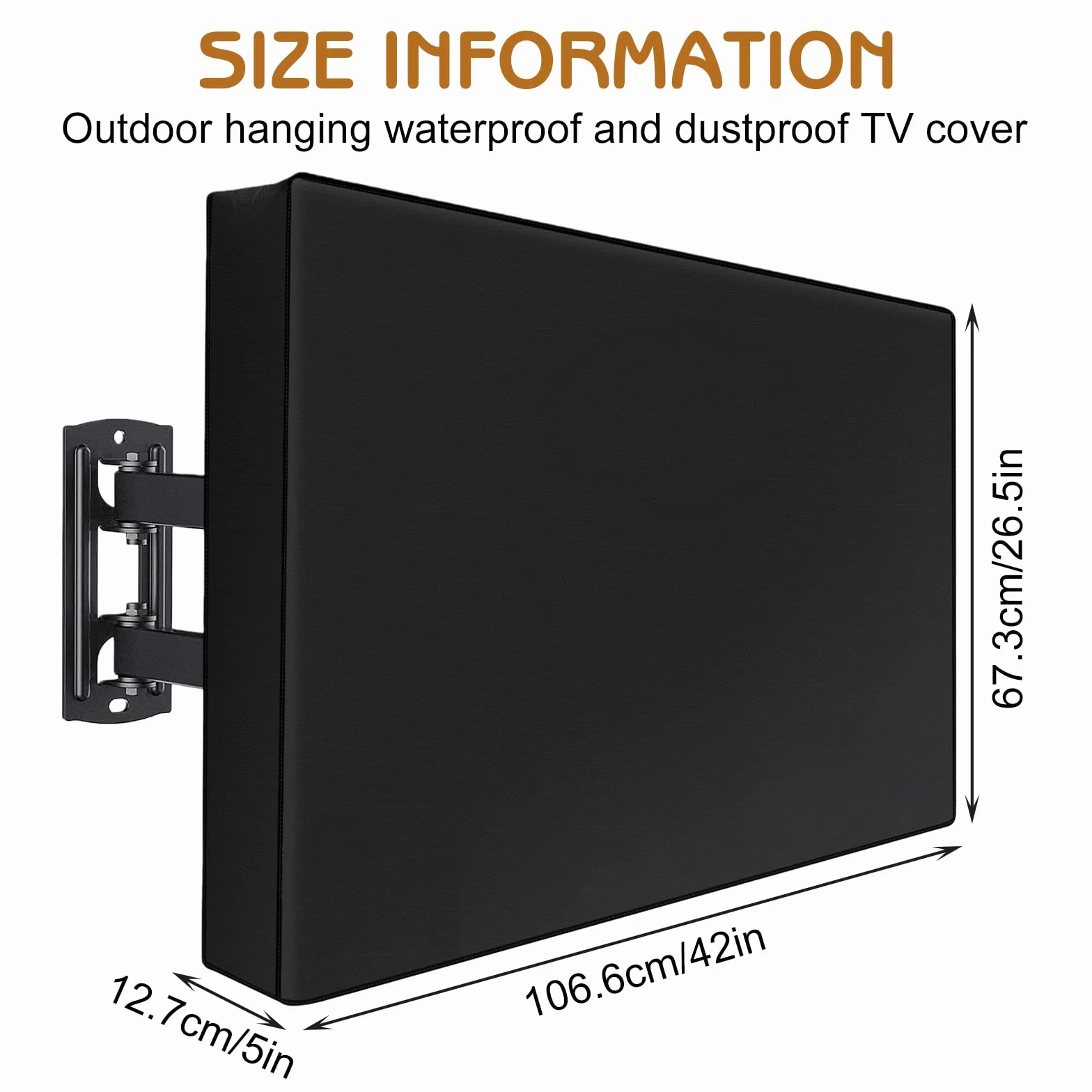 Copertura per TV esterno 40-42 pollici Oxford 600D impermeabile antipolvere resistente intemperie