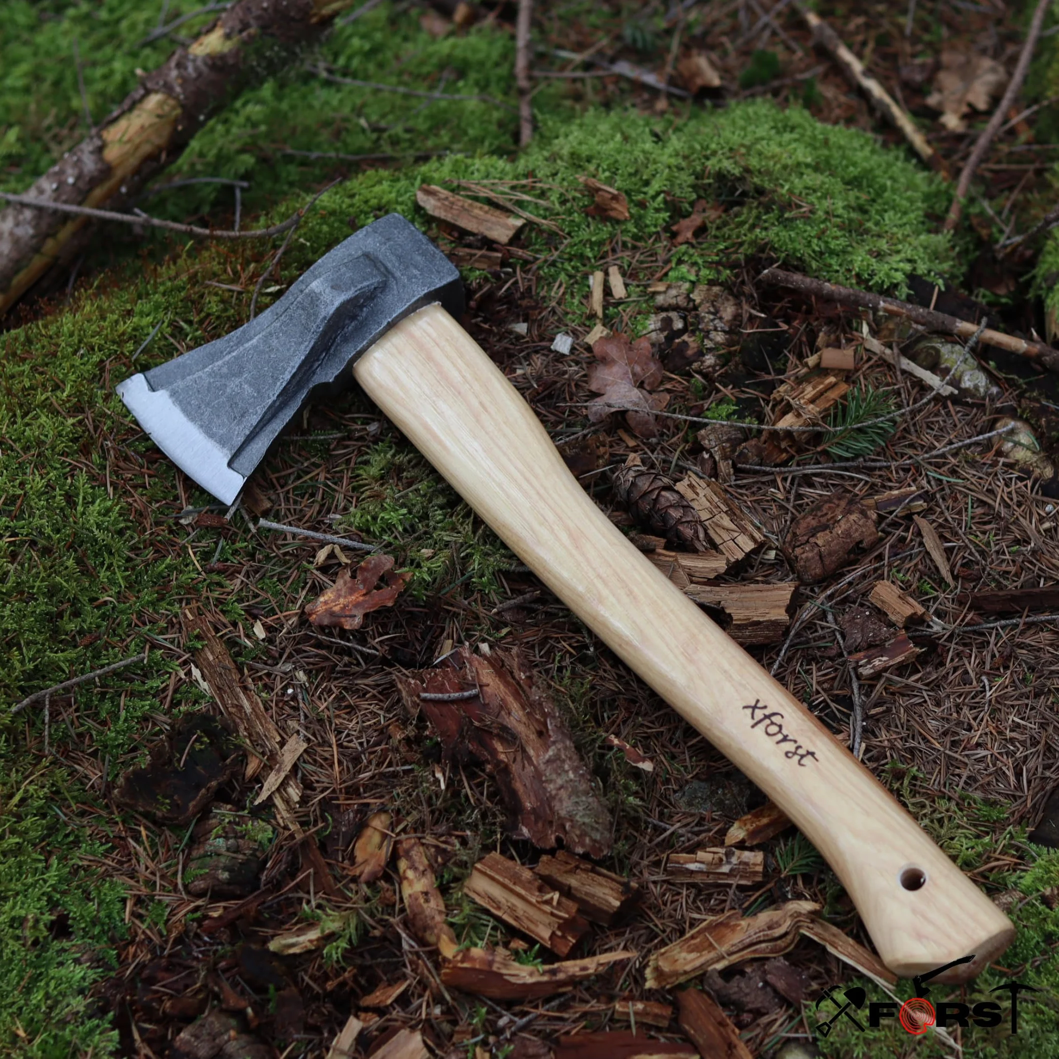 Ascia Xforst X-AG2 accetta in acciaio al carbonio forgiato da spacco forestale manico legno frassino 45 cm 1,3 kg