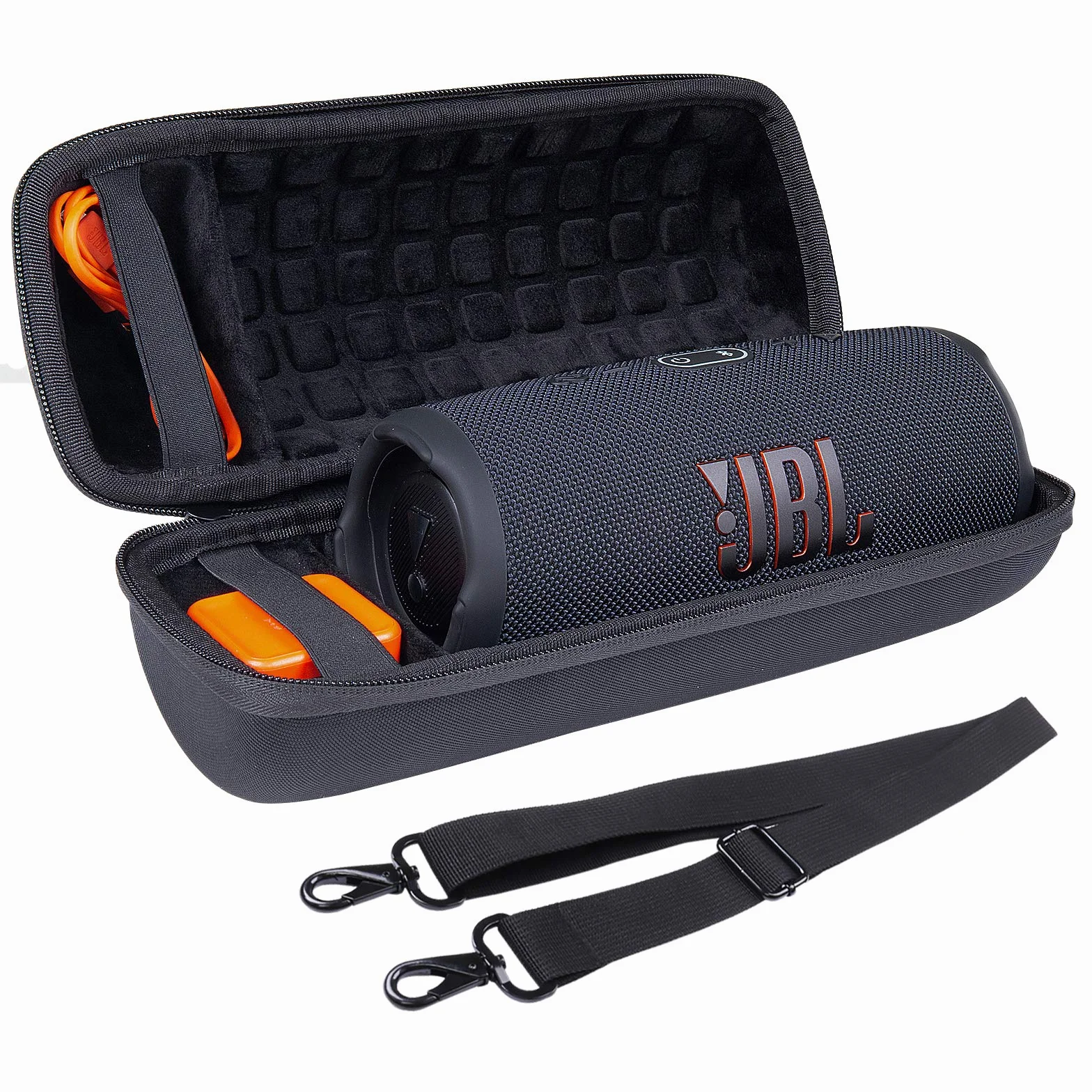 co2CREA Custodia Dura Viaggio per JBL Charge 4 / JBL Charge 5 Speaker Bluetooth Portatile (Nero)