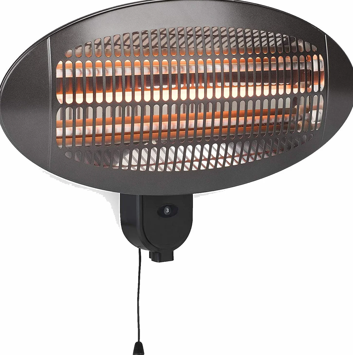 HOME It Stufa da Esterno a Infrarossi da Parete 2000W IP34 Riscaldatore al Quarzo
