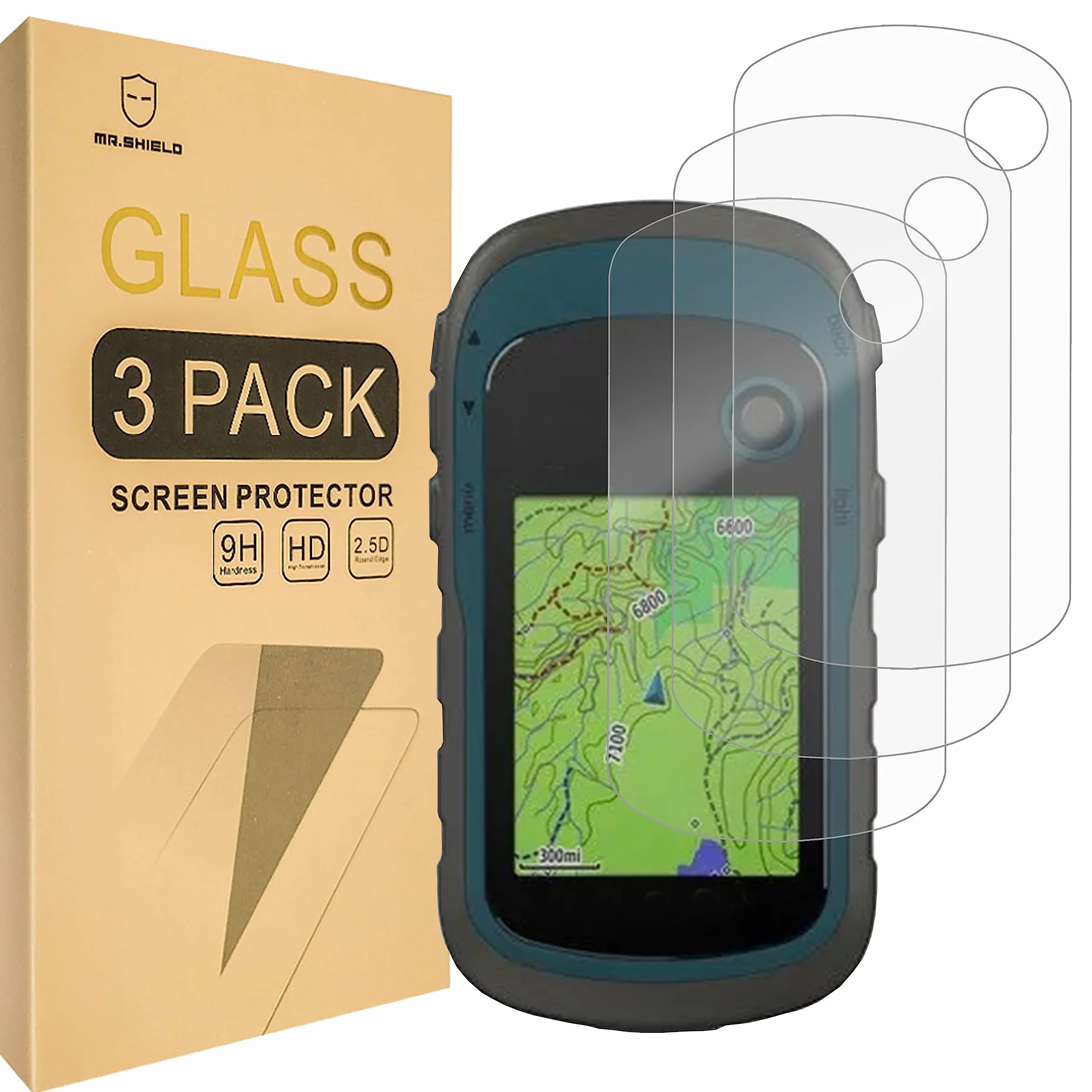Mr.Shield Pellicola Protettiva Vetro Temperato 9H per Garmin eTrex 32x 22x 30x 20x 10 20 30 3 Pezzi