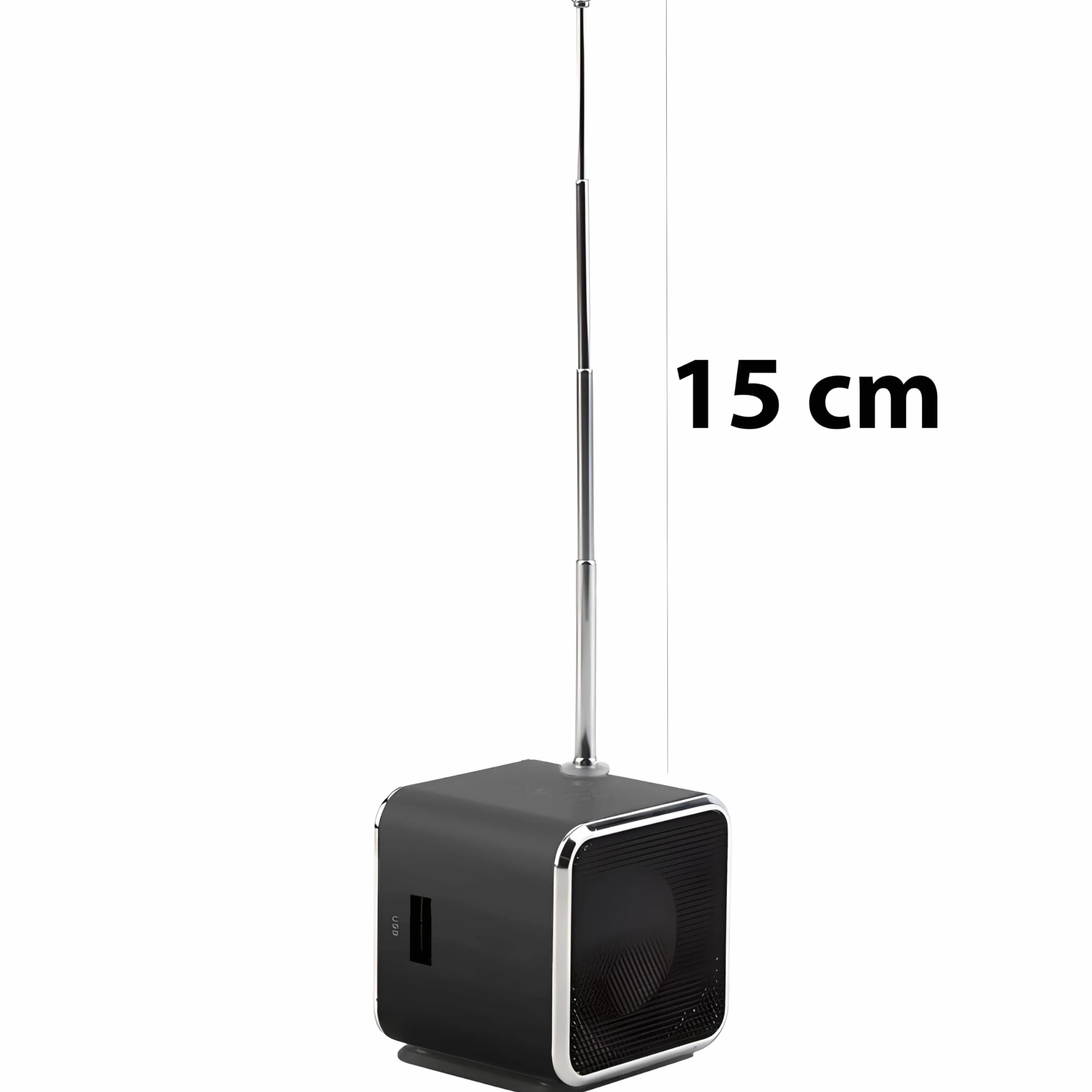 Retoo Radio Portatile FM 3W 45dB Micro SD TF Altoparlante Digitale MP3 USB Nero-Grigio