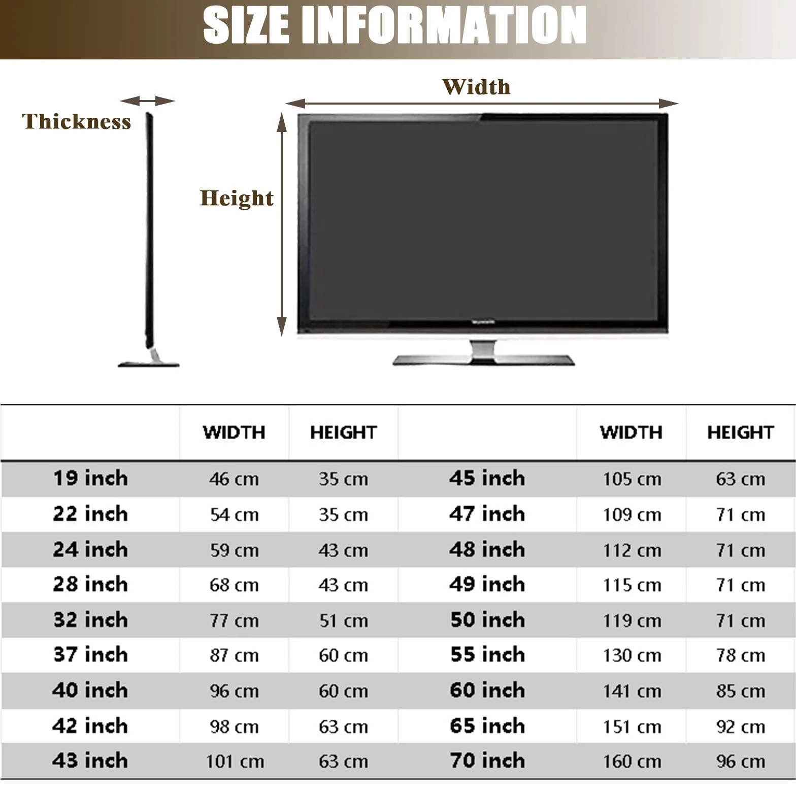 Hixingo Copertura TV Antipolvere, Copri Televisore Universale Elastica 32inch Costellazione