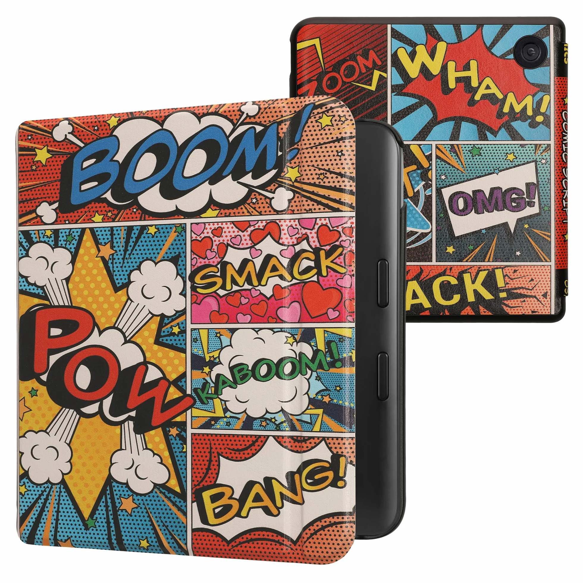 kwmobile Custodia Kobo Libra Colour Cover Flip Case multicolore Pop Art