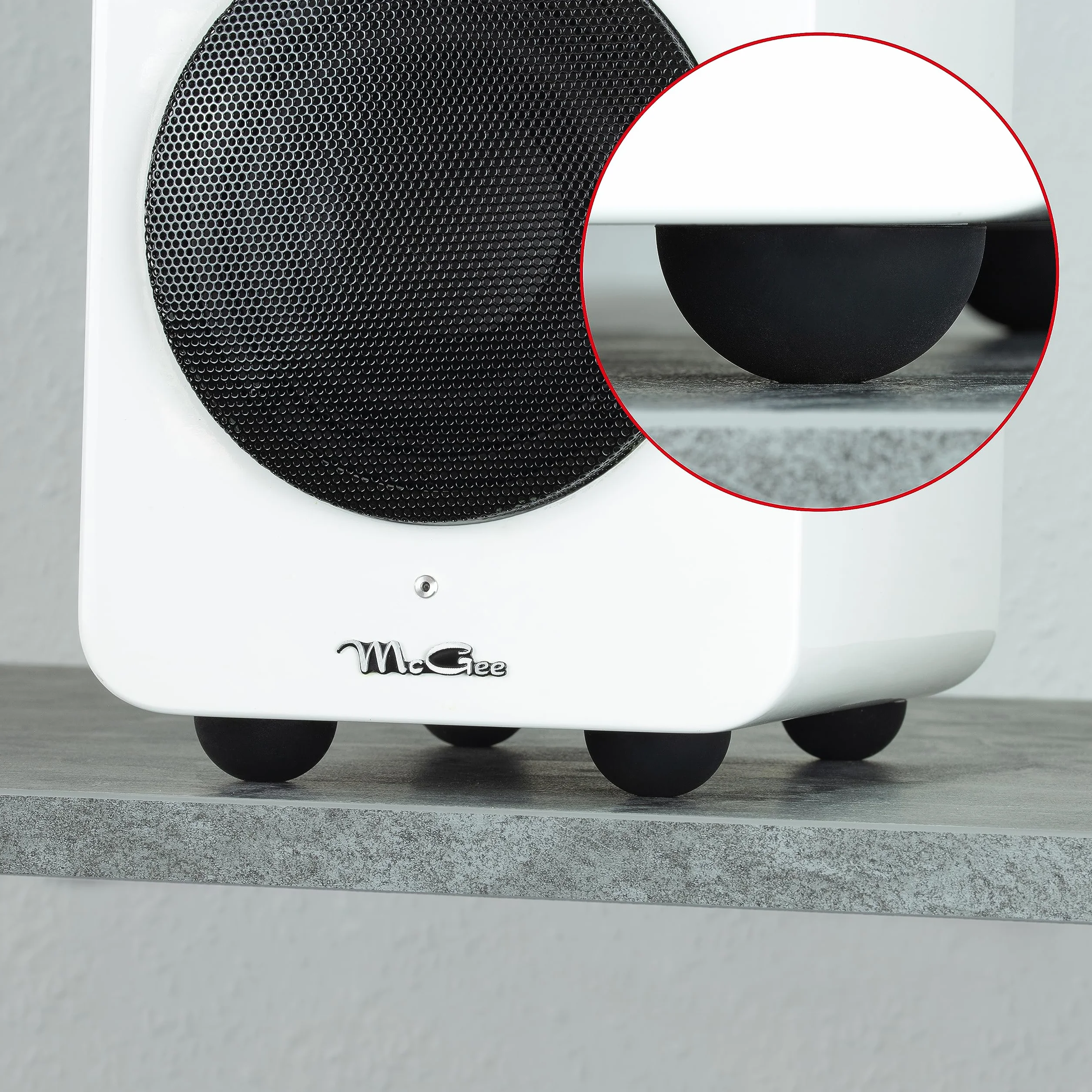 Dynavox ammortizzatori in elastomero silicone ED32, 4 piedi assorbenti universali per altoparlanti amplificatori giradischi, nero