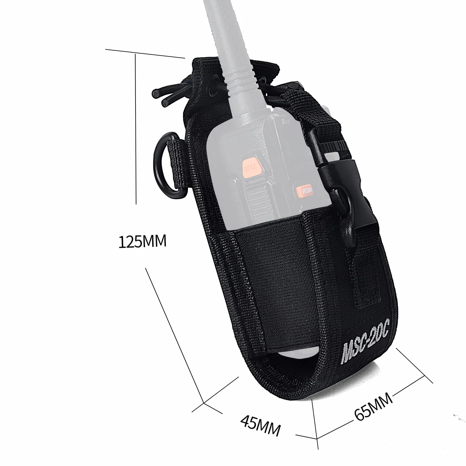 Custodia multifunzione per radio walkie-talkie polizia in nylon regolabile Motorola Kenwood Midland Baofeng