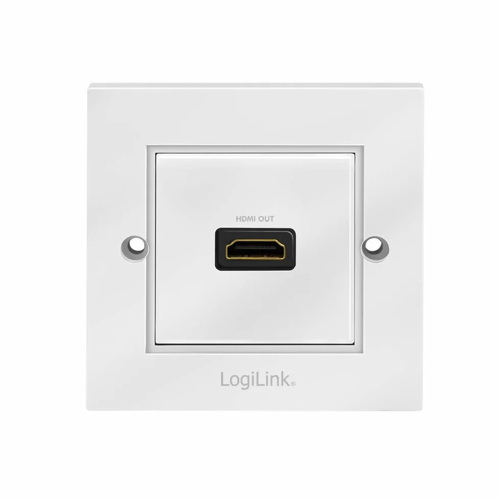 LogiLink Presa HDMI da parete con Ethernet 1 porta bianco AH0017