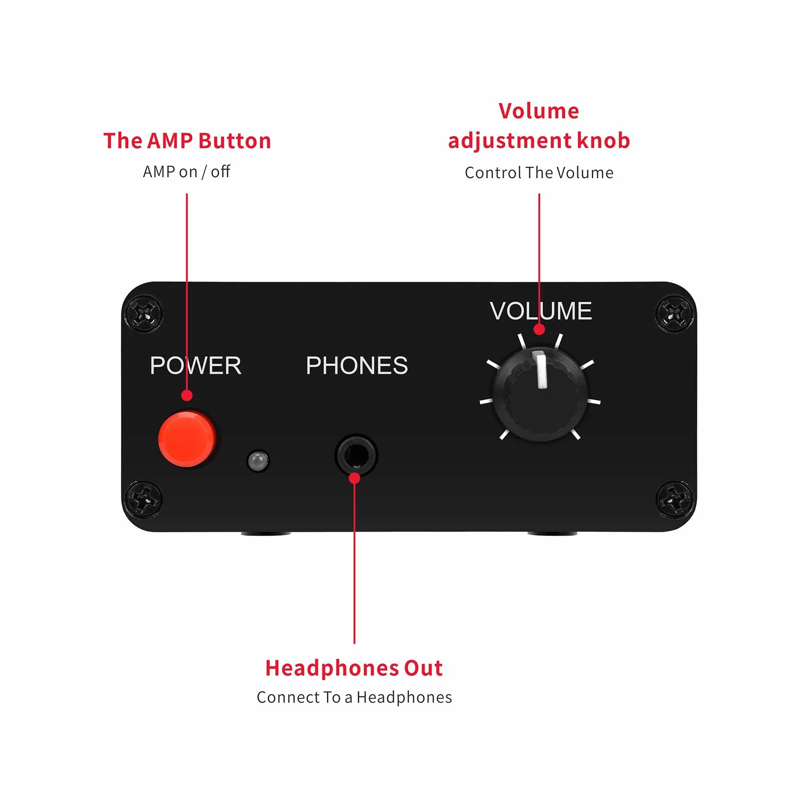 Preamplificatore audio stereo mini compatibile con RCA 3,5 mm, amplificatore per cuffie, preamplificatore fonografico giradischi 20 dB