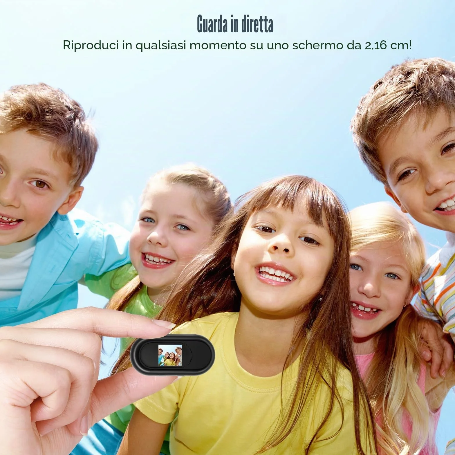 Action Camera Mini Magnetica Portatile 1080P HD 64G 130° Grandangolo Senza Fili per Sport Esterni