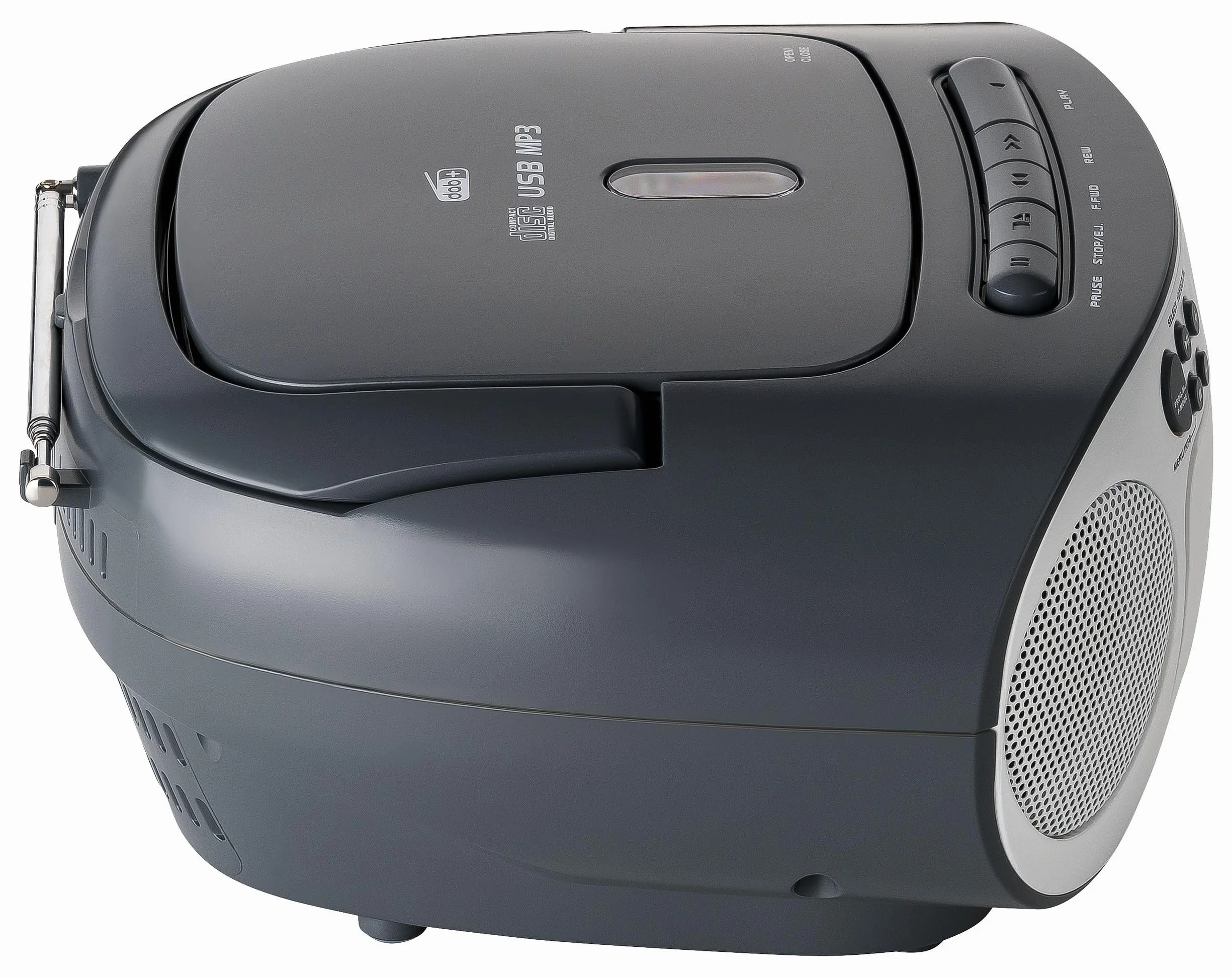 Radio CD DAB+/FM REFLEXION RCR2260DAB/GR z AUX, USB, Cassetta, Grigio