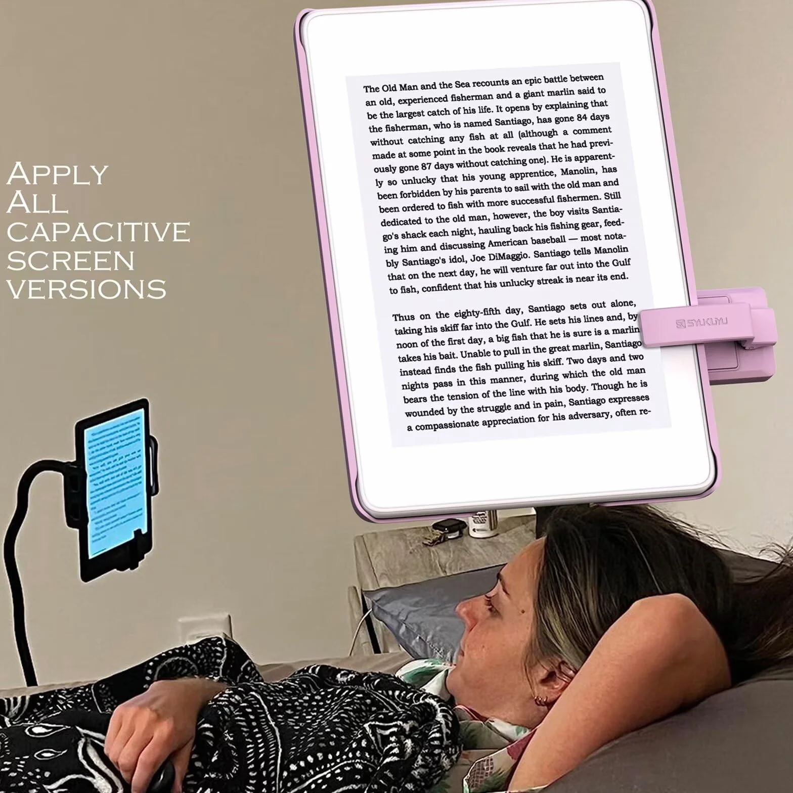 SK SYUKUYU Page Turner per Kindle Paperwhite Oasis Kobo eReaders, telecomando RF Clicker per iPad Tablets lettura, fotocamera remota e pulsante video (Rosa)