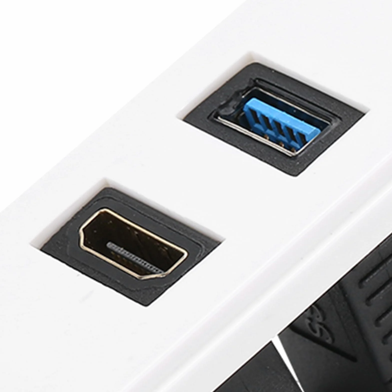 Goshyda Piastra a Parete HDMI USB 3.0 Presa Video Pannello Multimediale Integrato