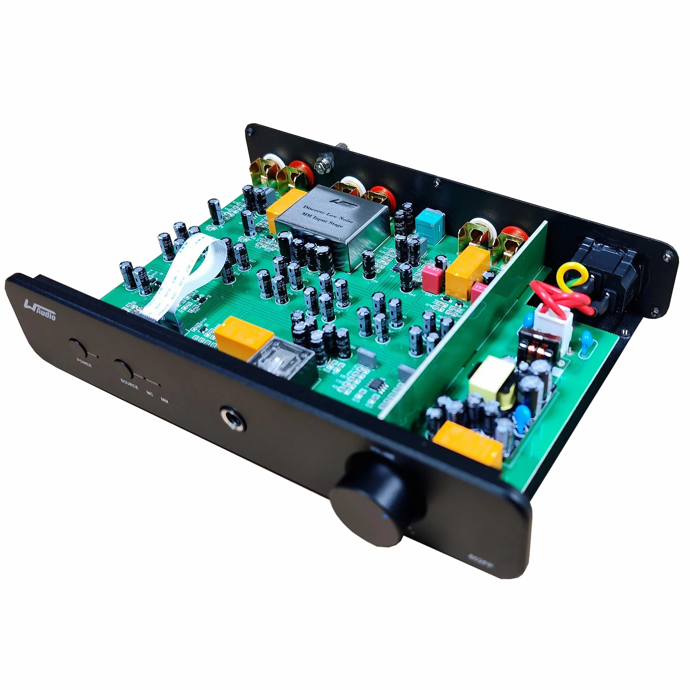 WAudio Preamplificatore Phono MM/MC ad alta fedeltà nero