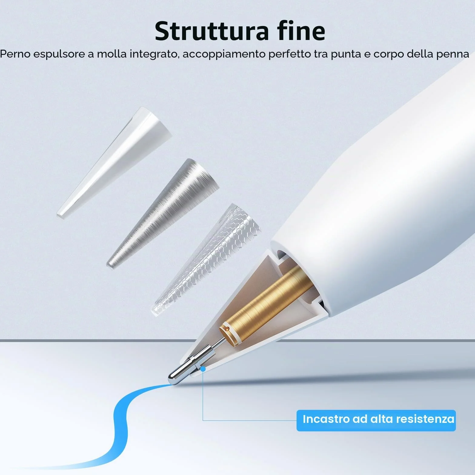 Punta per Apple Pencil 1a/2a Generazione 4 Pezzi Accessori di Ricambio iPencil Alta Sensibilità