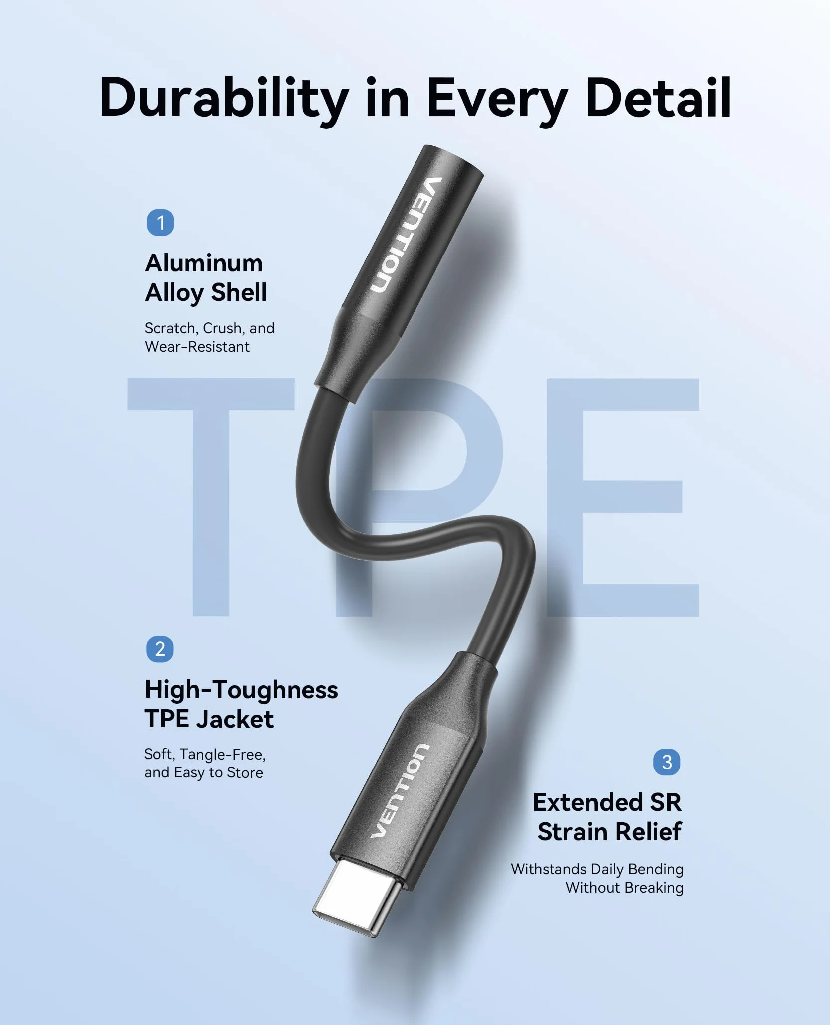 VENTION Adattatore Jack USB C a 3.5mm Bluetooth Audio per iPhone 17/16/15 Pro Max Hi-Fi