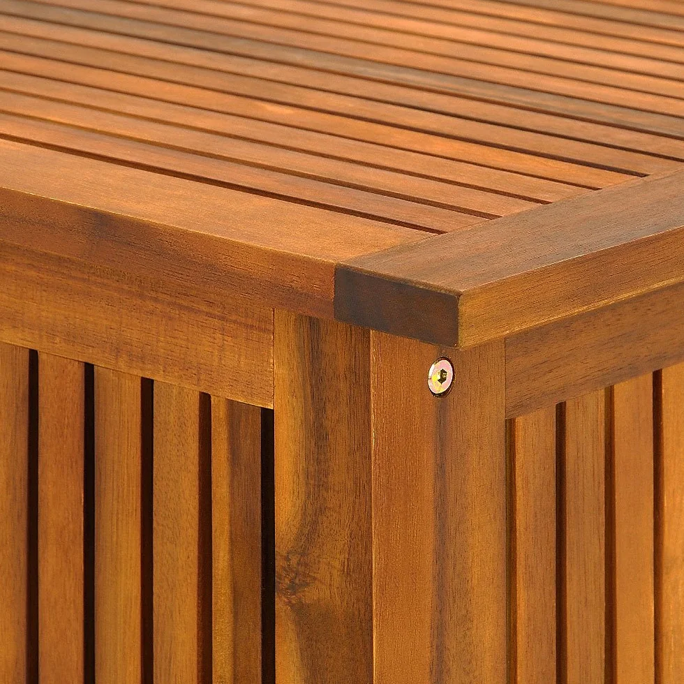 Casaria® Baule da Giardino in legno 115x50x59cm 205L Carico Max. Coperchio 160KG Contenitore Salvaspazio Fodera Interna