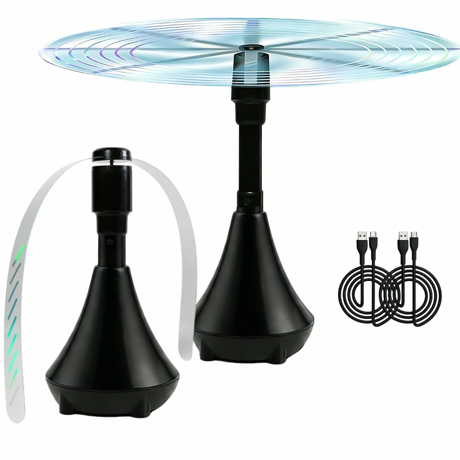 Repellente per Mosche, con USB C, Pieghevole Scaccia Mosche da Tavolo, Ventilatore Repellente Portatile, Fly Repellent Fan, Ventilatore Antizanzare Elettrico, per Esterno Cucina Ristoranti