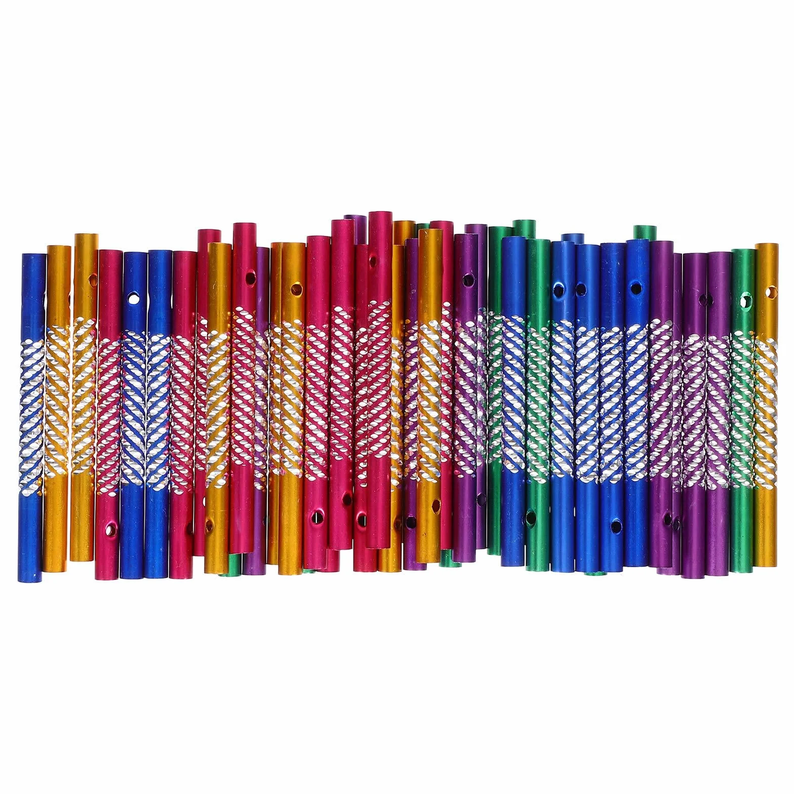YARNOW Scacciapensieri a vento tubi, 50 pezzi di ricambio in alluminio a vento Chime tubi colorati per decorazioni da giardino (colori assortiti), scacciapensieri fai da te