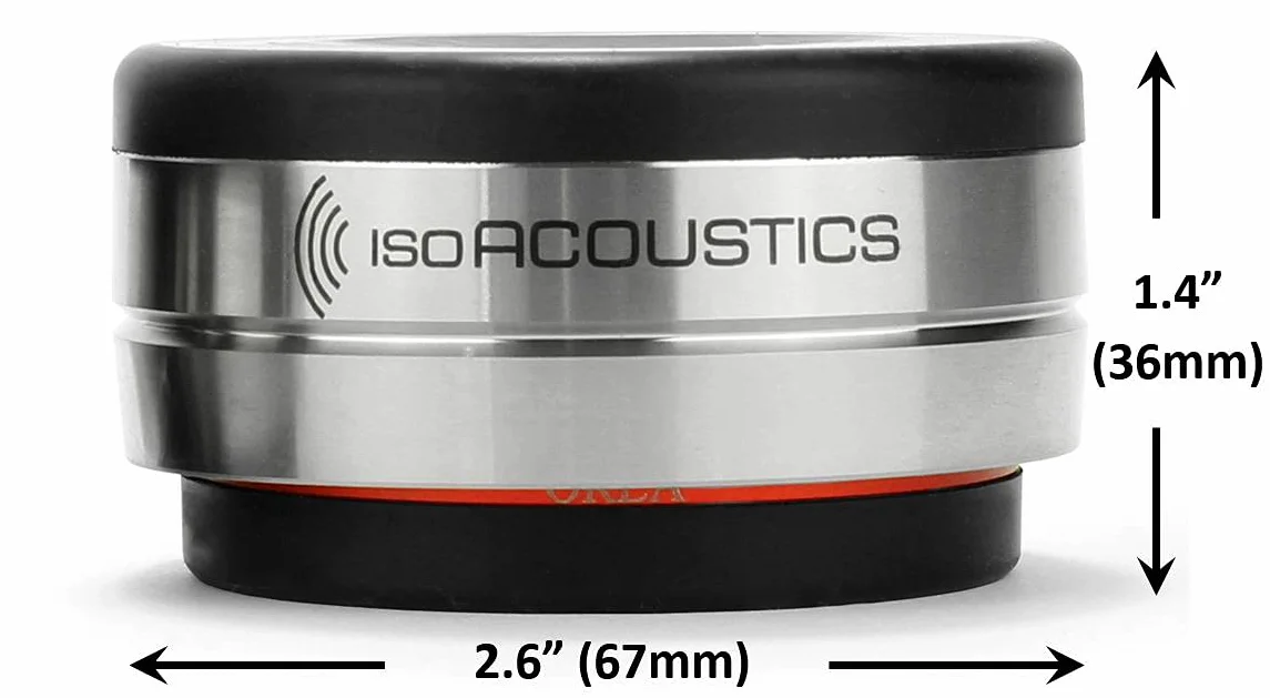 IsoAcoustics Orea Series Audio Equipment Isolators Bordeaux 14.5 kg
