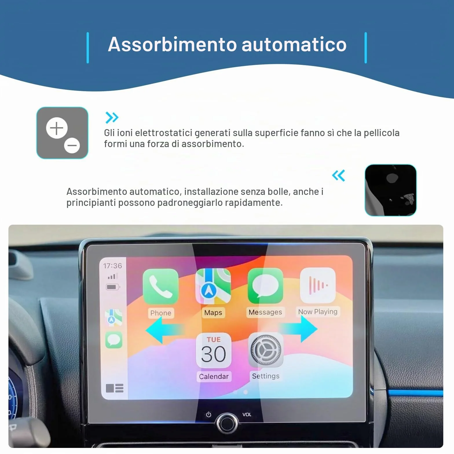 Pellicola Protettiva 10,5" per Toyota Yaris Yaris Cross 2025 2026 Smart Connect, Antigraffio 6H 2 Pezzi