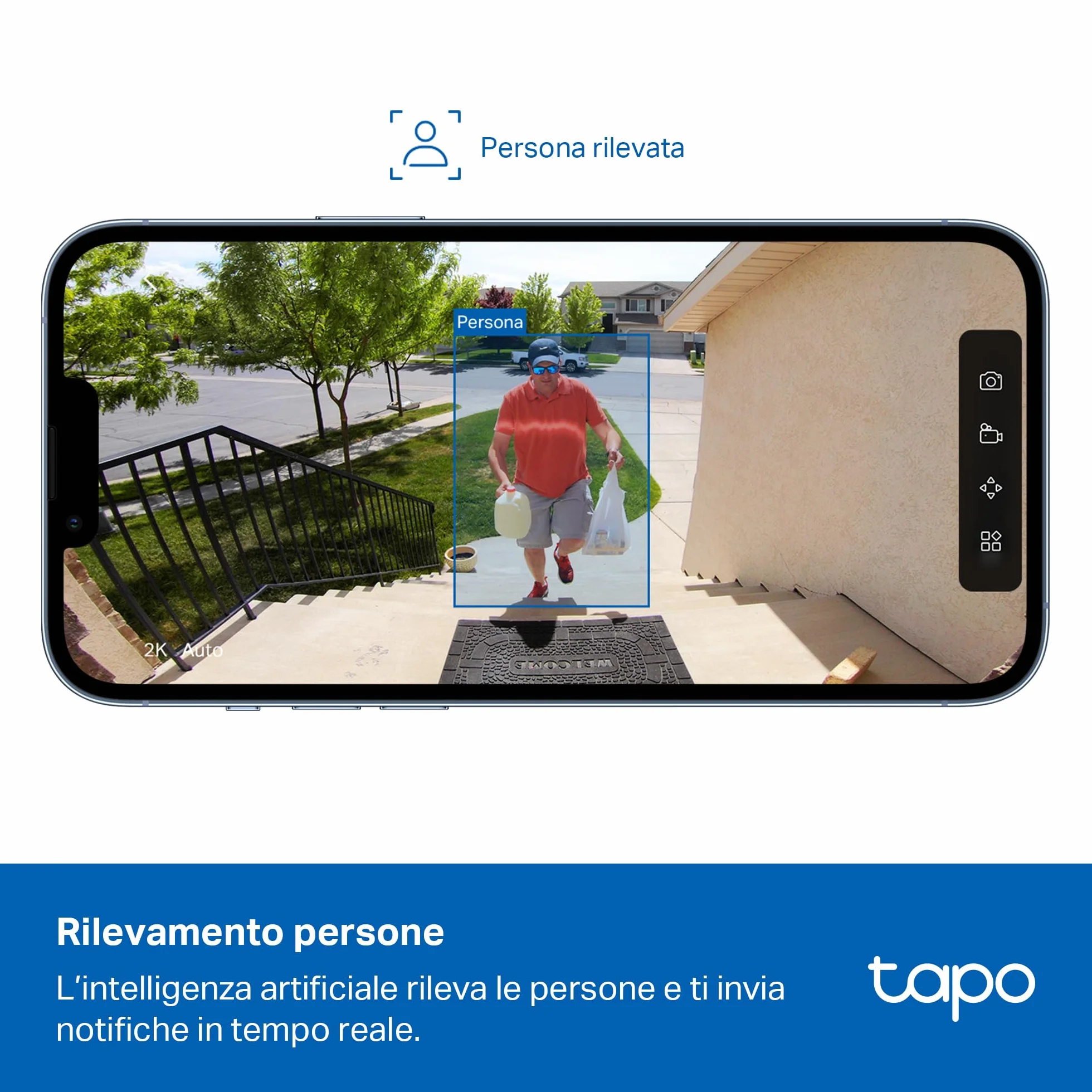 Tapo C400 Telecamera WiFi Esterno FHD senza Fili Batteria 5200mAh 180 Giorni IP65
