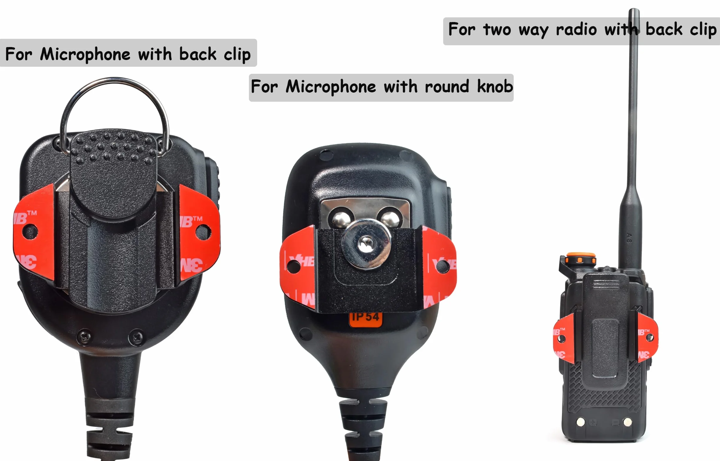 Cavezza per radio 3 in 1 compatibile Baofeng Quansheng Motorola CB Nero